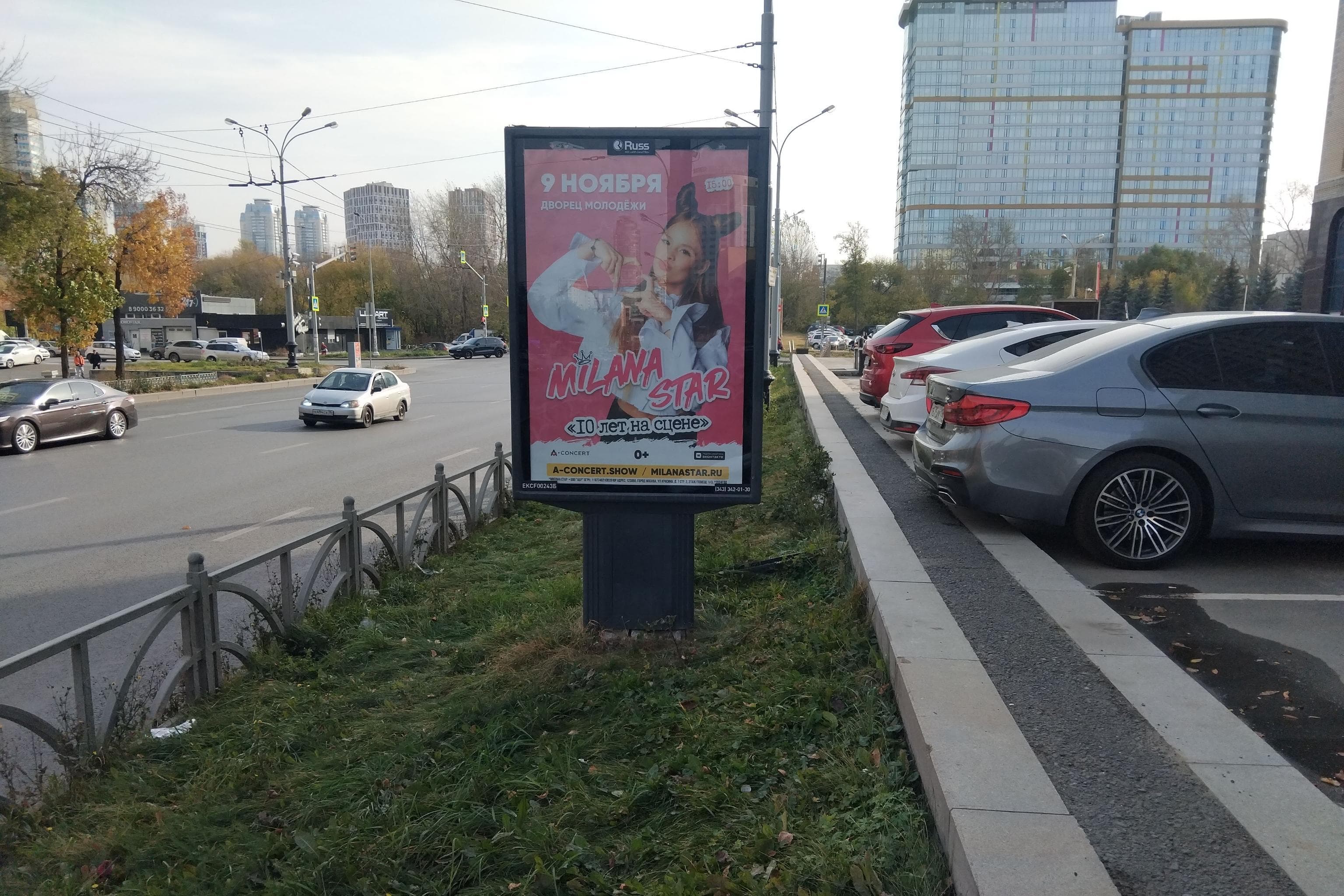 Реклама 1.2x1.8 по адресу Белинского ул.  86 (поз.2)