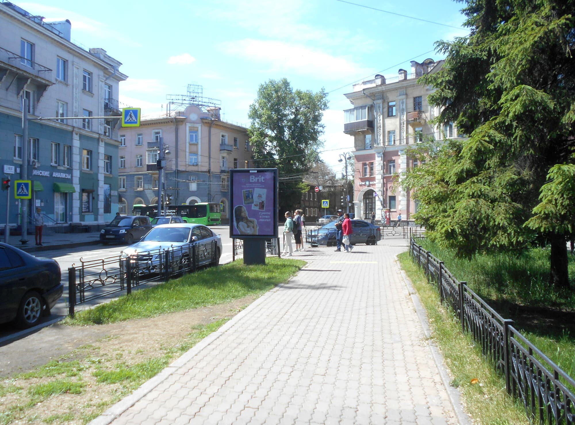 Реклама 1.2x1.8 по адресу Горького ул./Ленина ул. поз.1