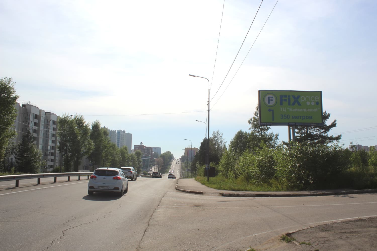 Иркутск. Байкальский тракт, въезд в мк-н "Солнечный", (коттеджи), сторона А