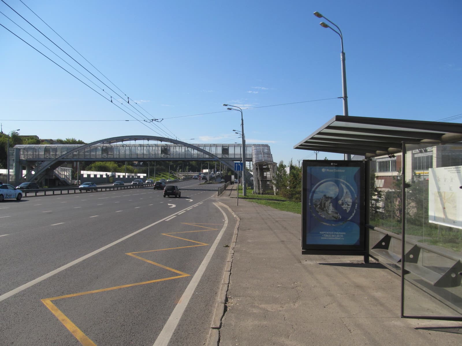 Казань. Оренбургский тракт  ост. "ЖМ Первомайский" из центра, сторона А