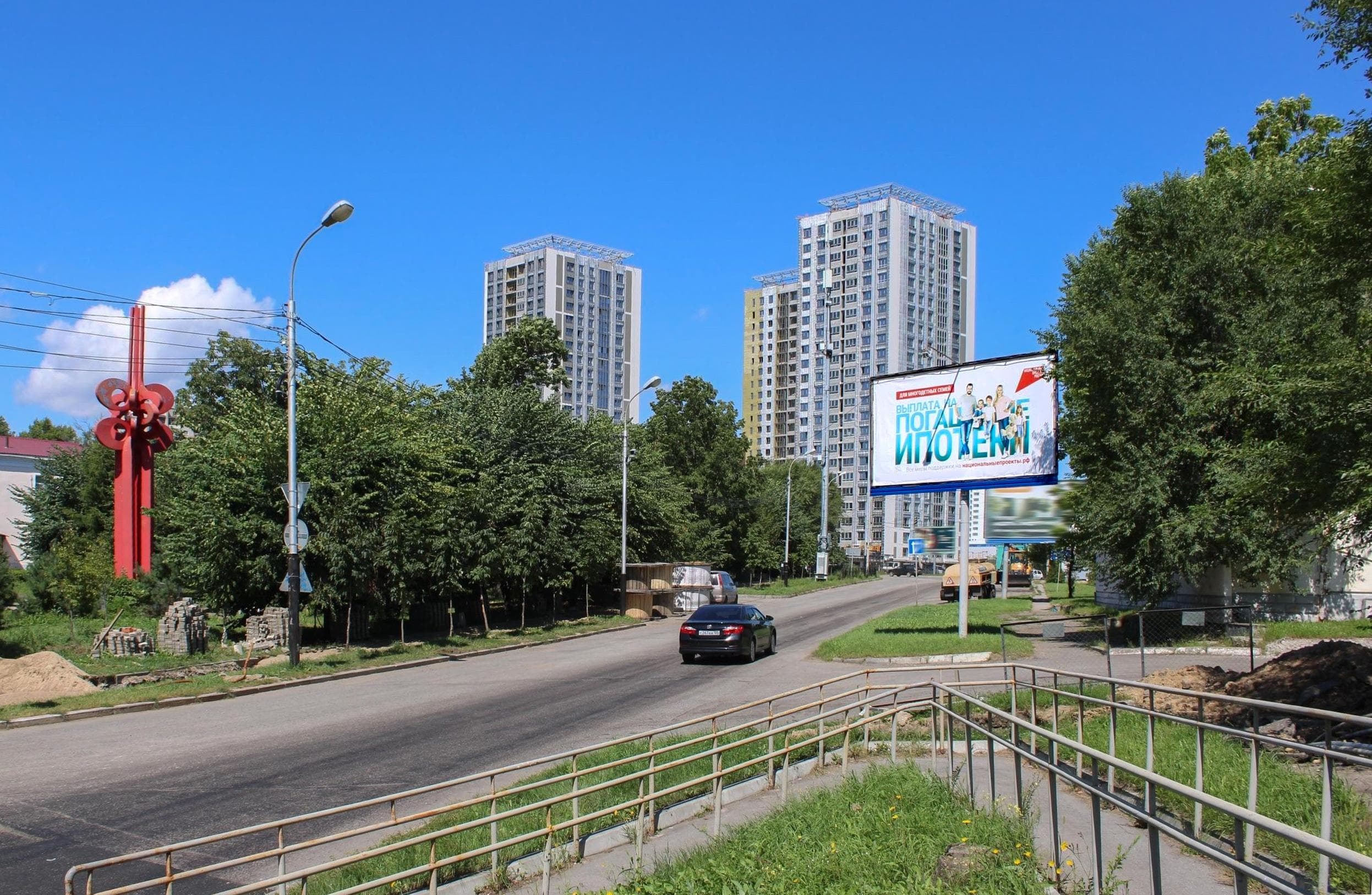 Хабаровск. Синельникова ул.-Ленинградская ул.  (АЗС), сторона А