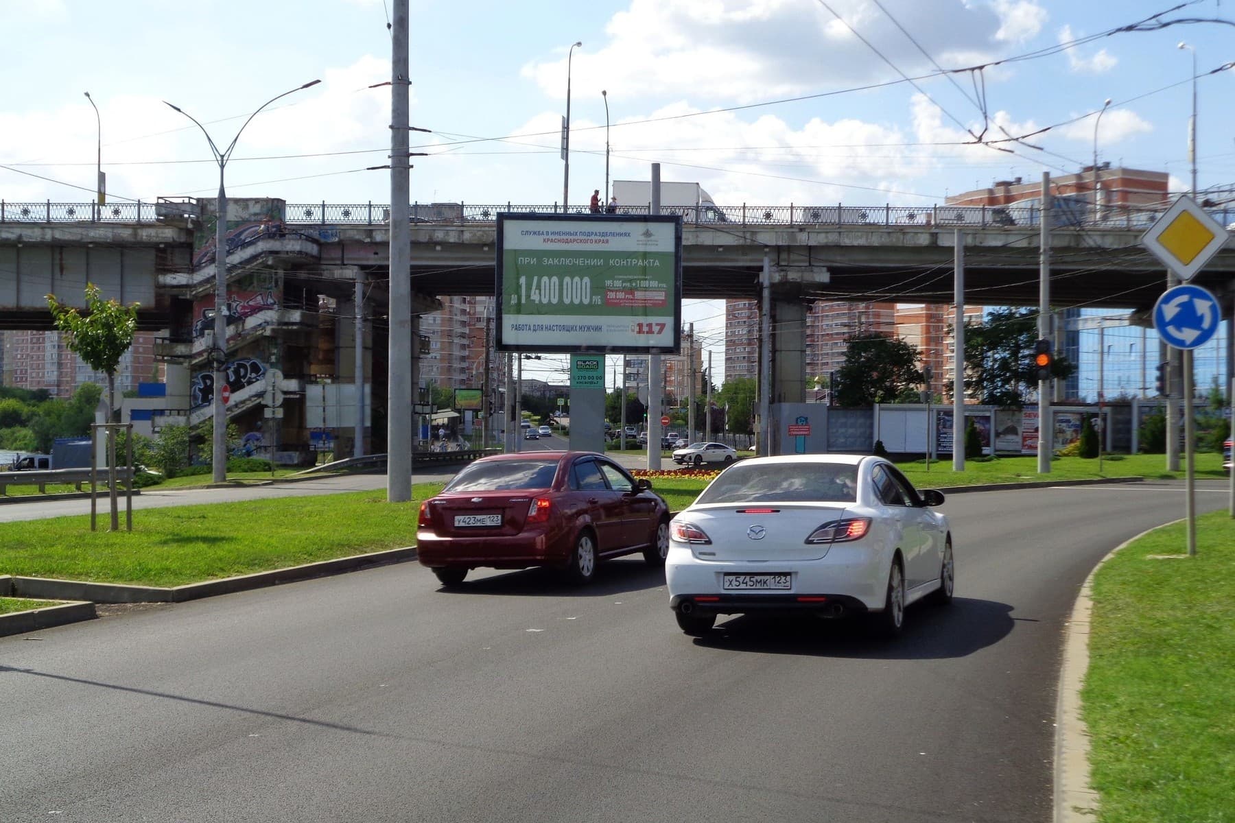 Реклама 2.7x3.7 по адресу Кубанская наб., н-в 47 на р/п