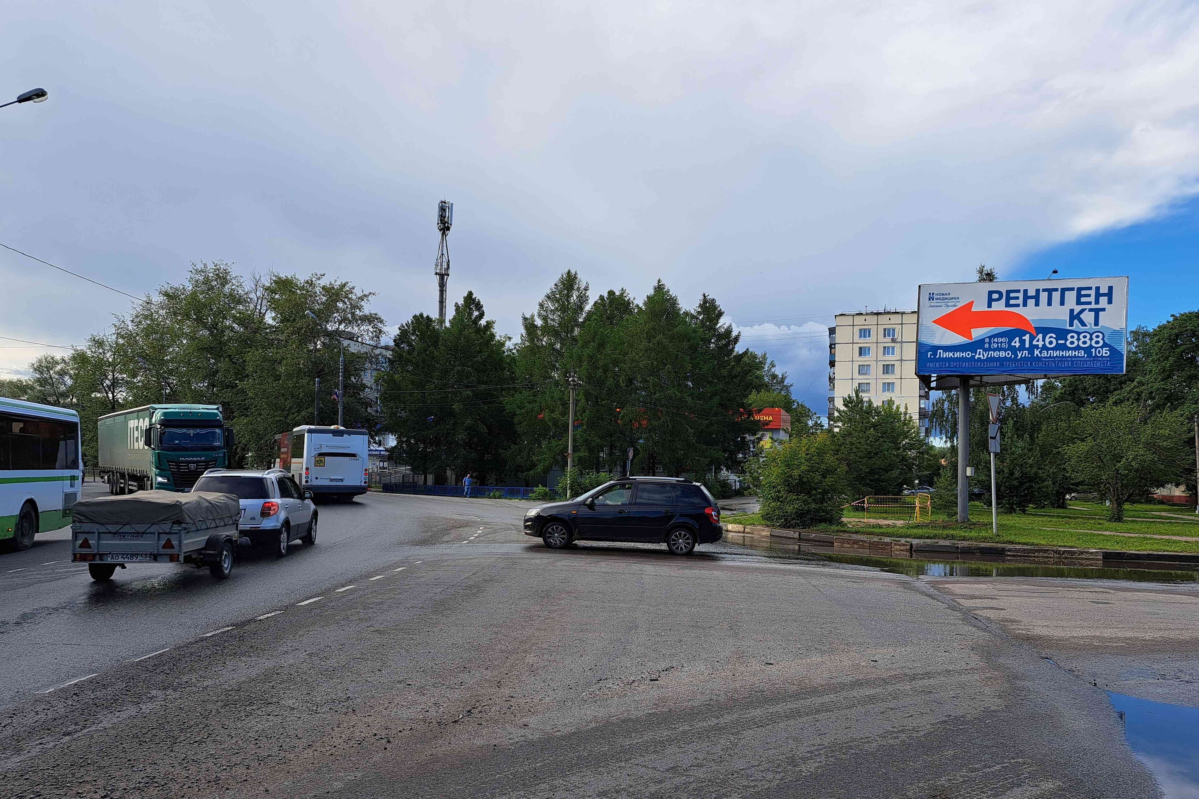 Реклама 3x6 по адресу г. Ликино-Дулево, ул. Калинина, около кафе "Весна"
