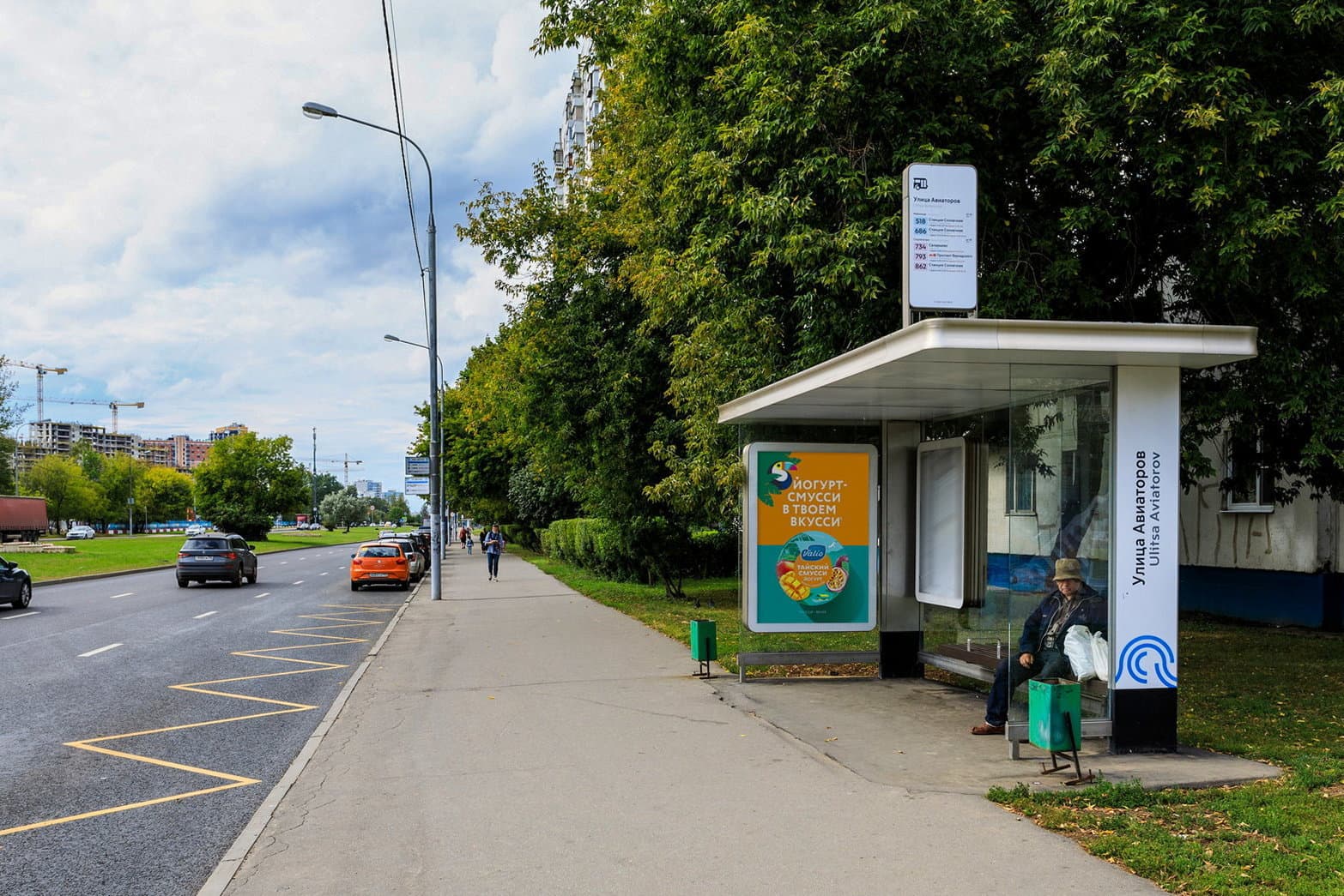 Москва. Авиаторов ул.  20 - ост. "Авиаторов ул.", сторона А