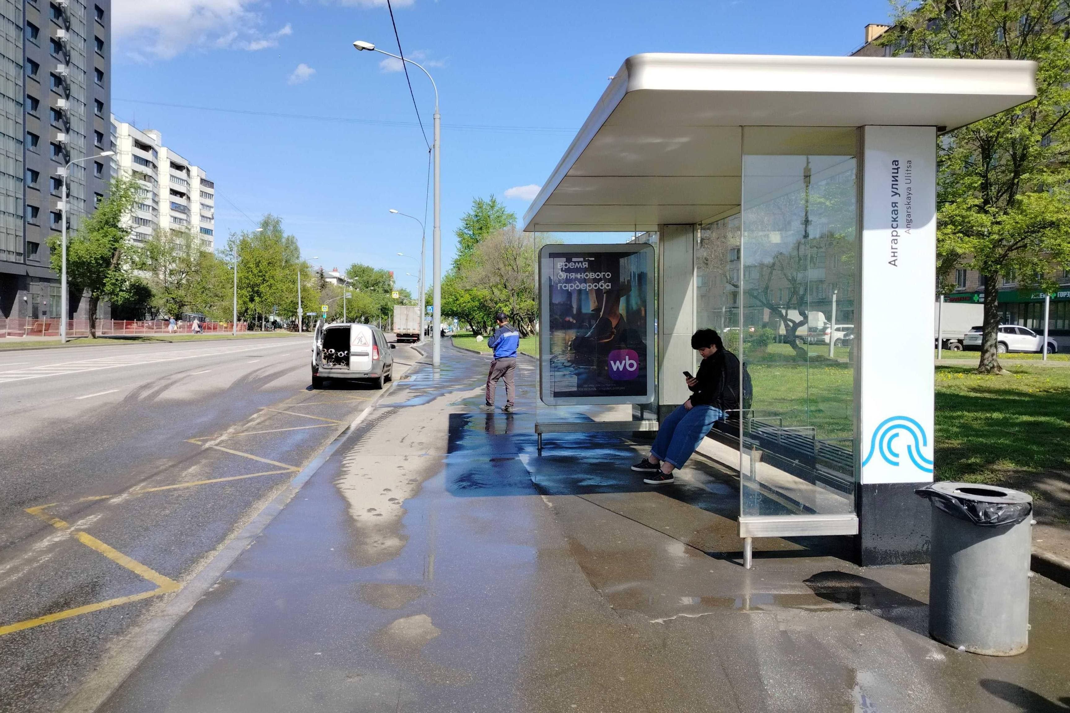 Москва. Коровинское ш. - ост. "Ангарская ул." поз. 1 (из центра), сторона А
