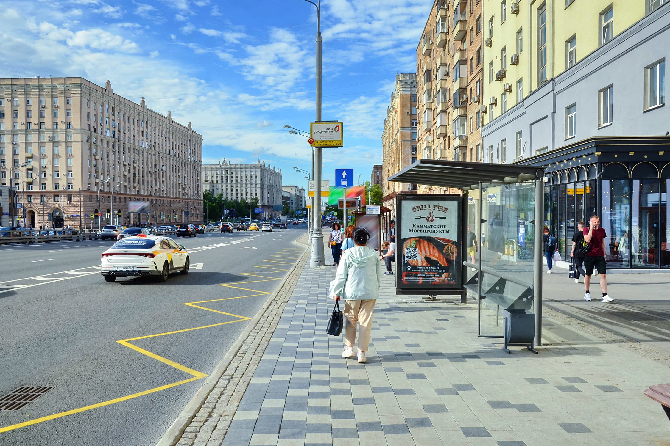 Москва. Мира пр-т 116 - ост. "м. "Алексеевская", из центра, поз. 2, сторона А