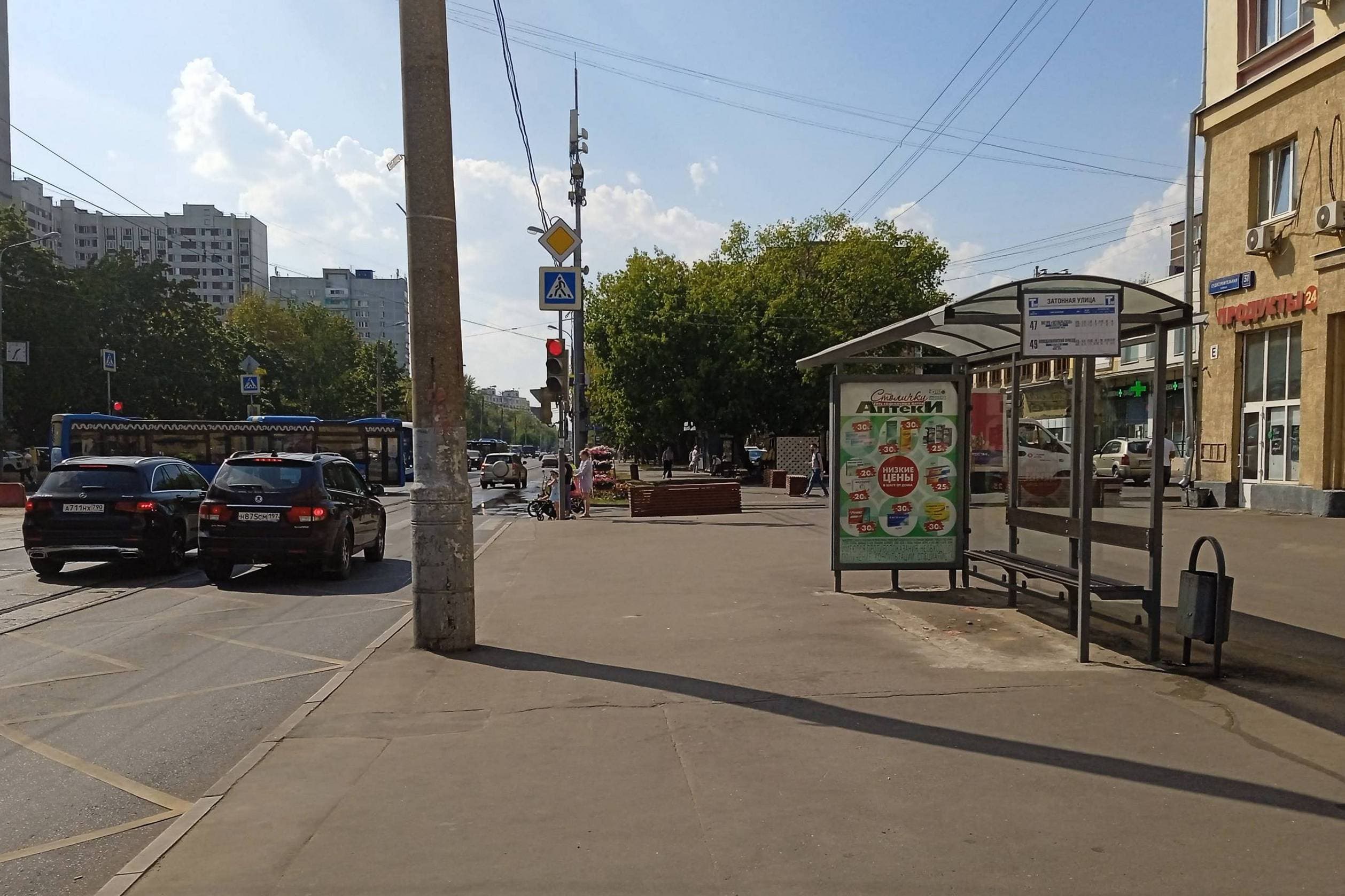 Москва. Судостроительная ул.  31к1 - ост. "Затонная ул."  поз.2, сторона А