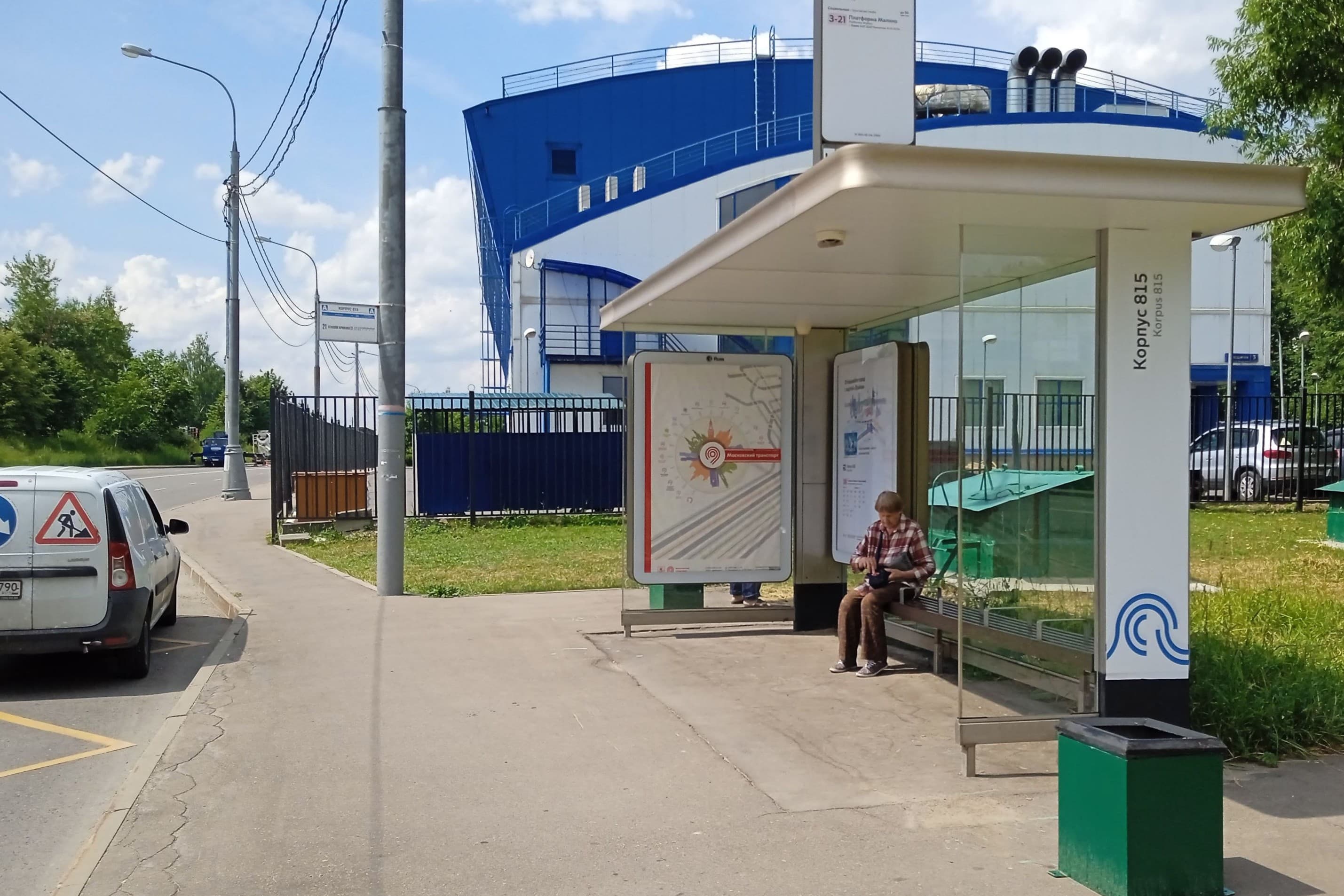 Москва. Зеленоград, пр-д  № 474, 3с1 - ост. " Корпус 815", сторона А