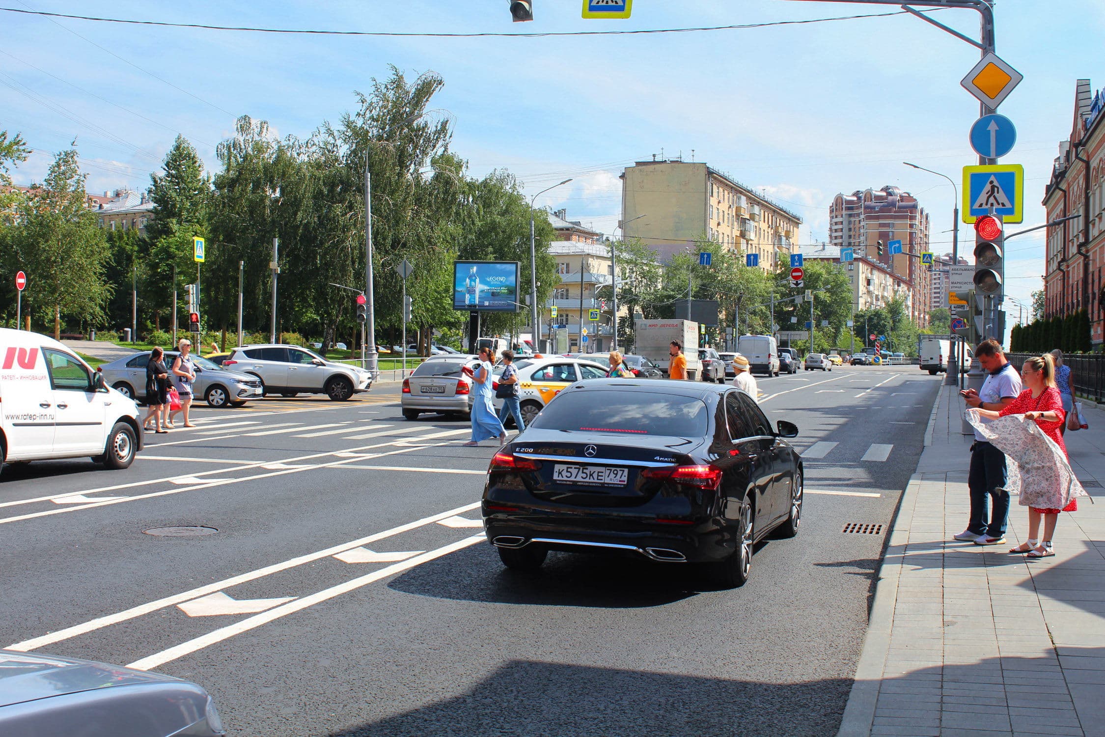 Москва. Таганская ул.  58с12 н-в, Х с ул. Рогожский Вал (светофор), сторона А1