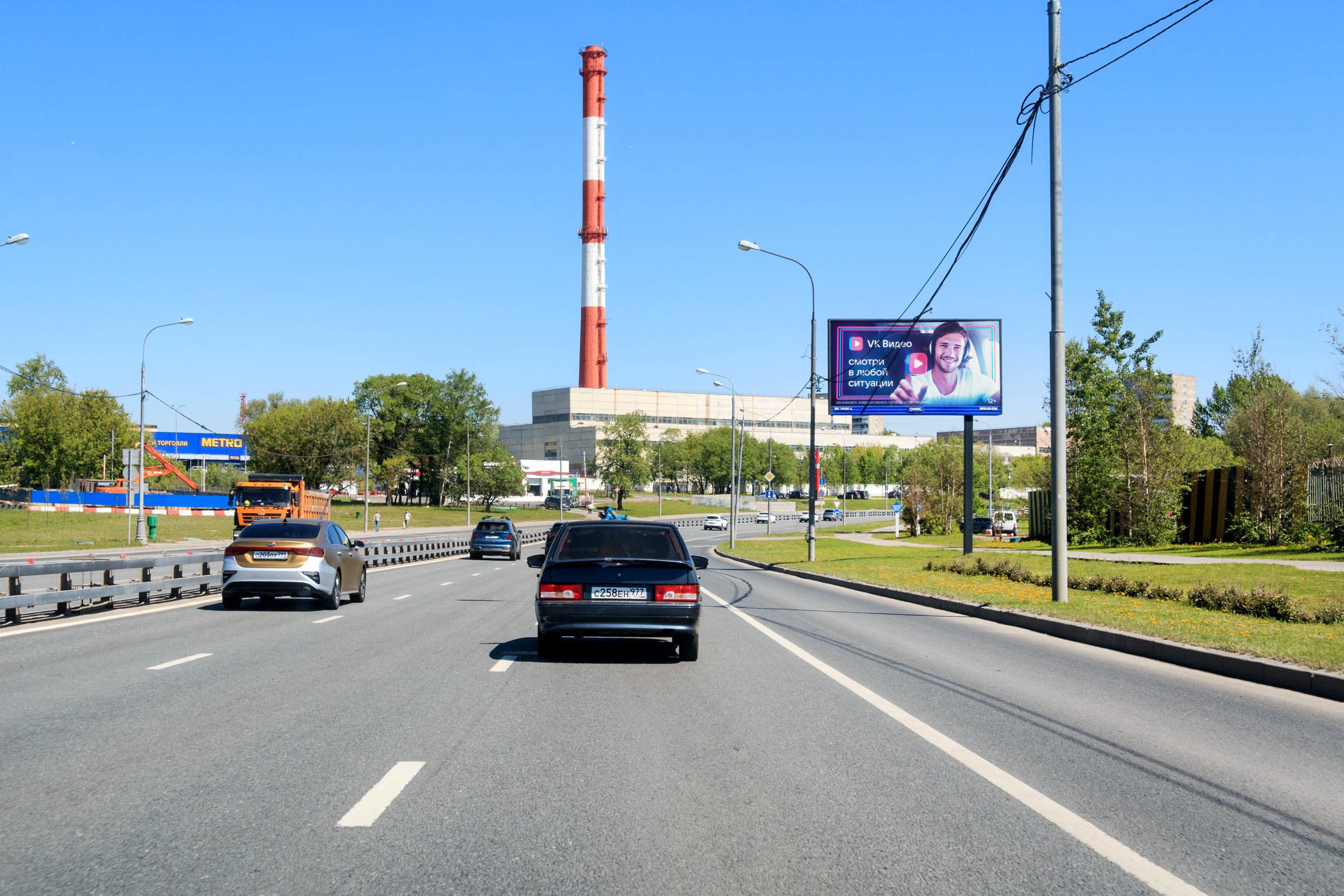 Москва. Боровское ш.  17-15, 250 м после Х с ул. Приречная (Digital), сторона А1