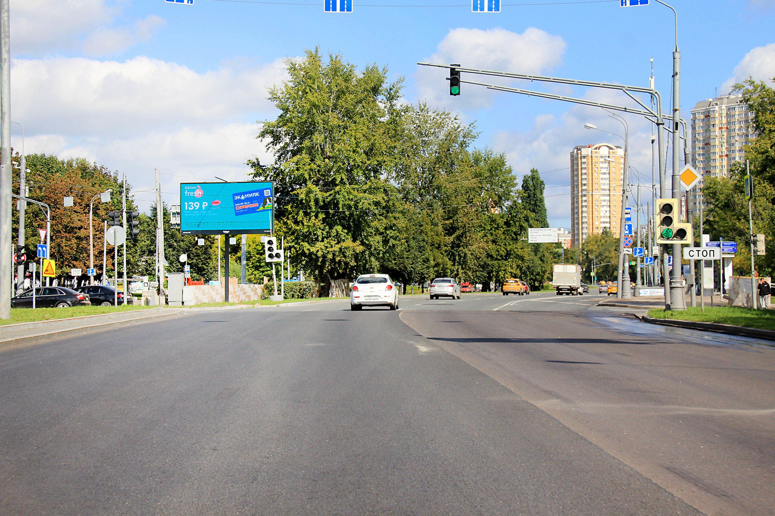 Москва. Дмитровское ш.  89к1, ЦРП,  Х с ул. Селигерская (Digital), (светофор), сторона А1