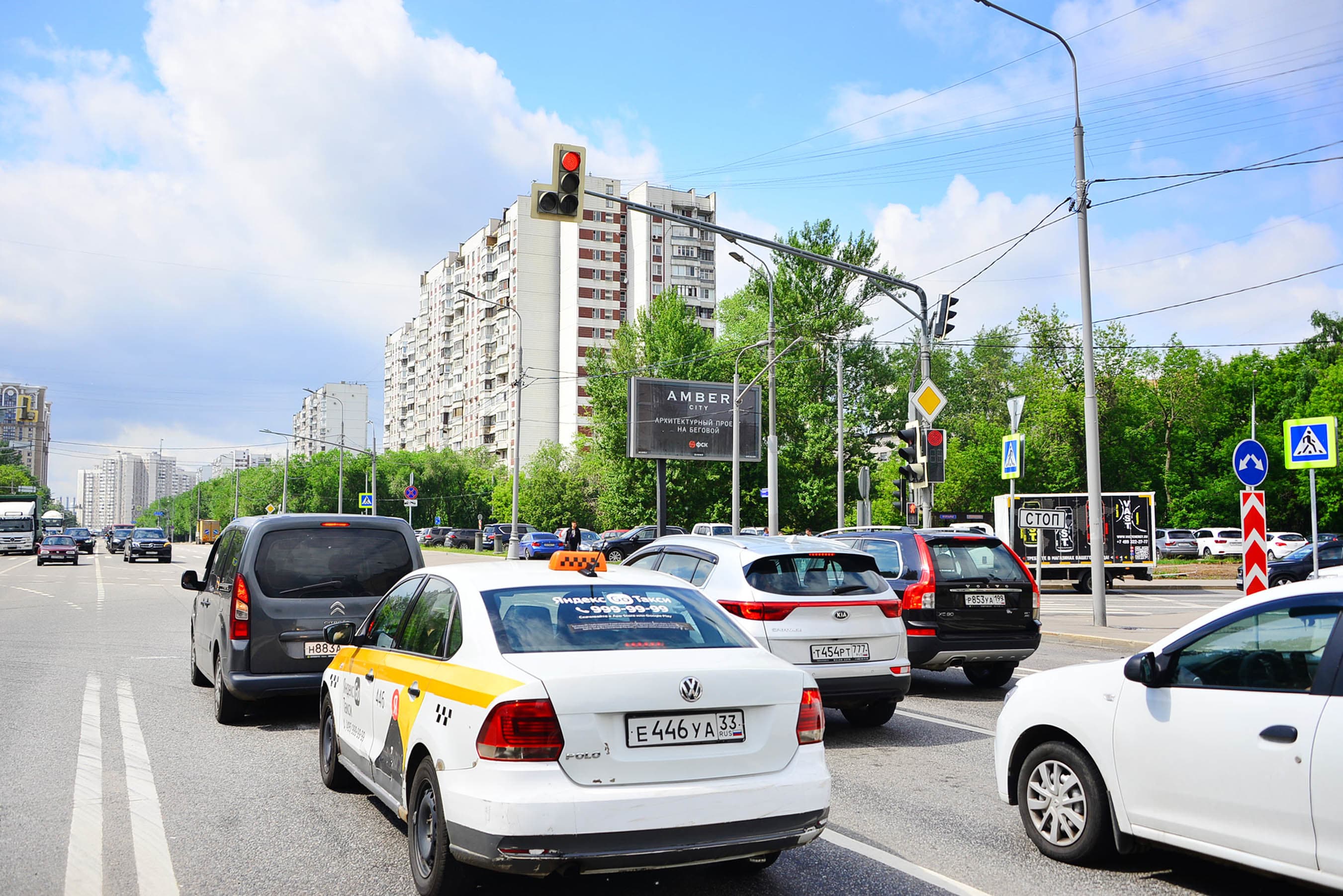 Москва. Хорошевское ш., пересечение с улицей Маргелова (скроллер), сторона А2