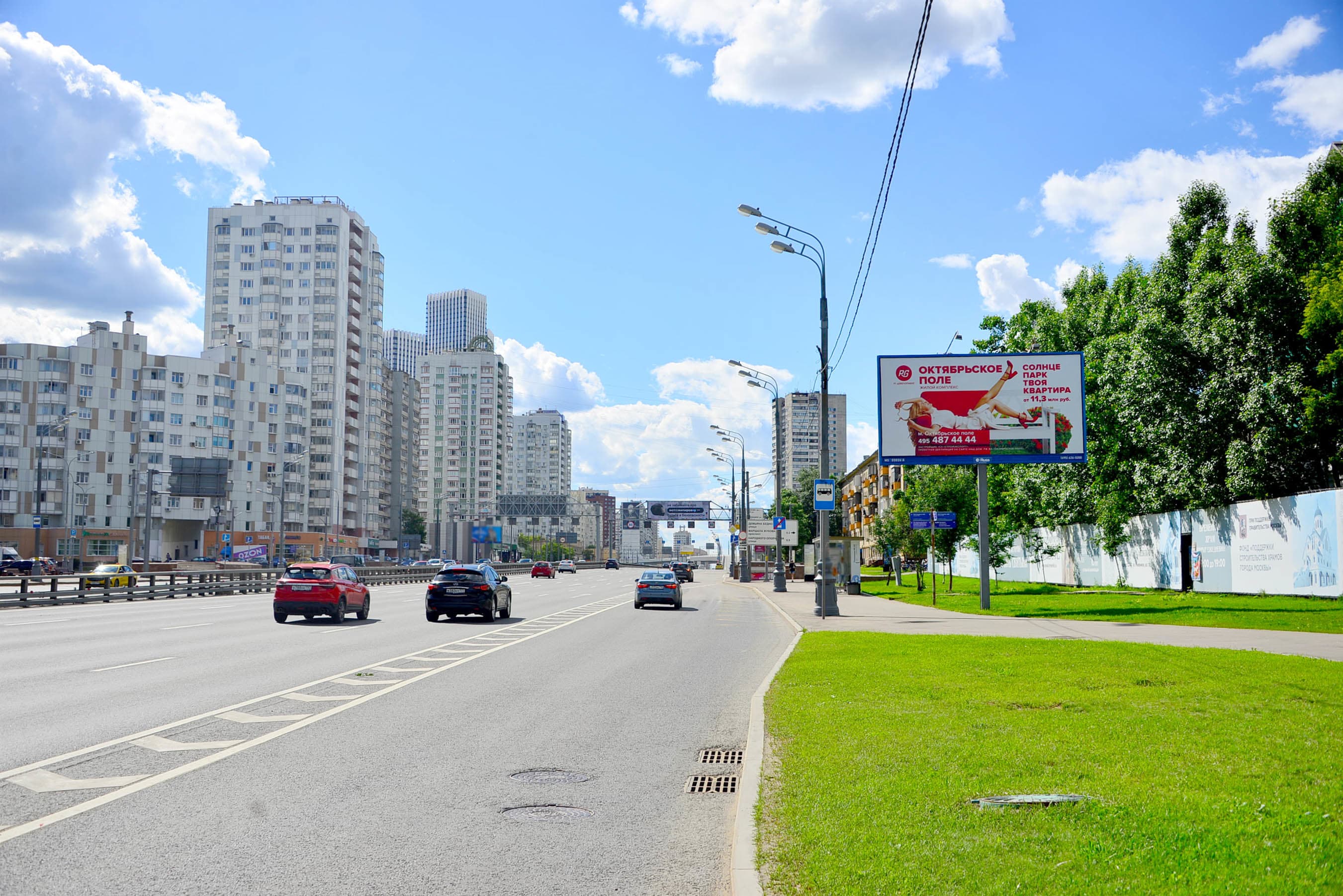 Москва. Мневники ул.  12, 100 м до Х с ул. Д. Бедного  (Звенигородское ш), сторона А