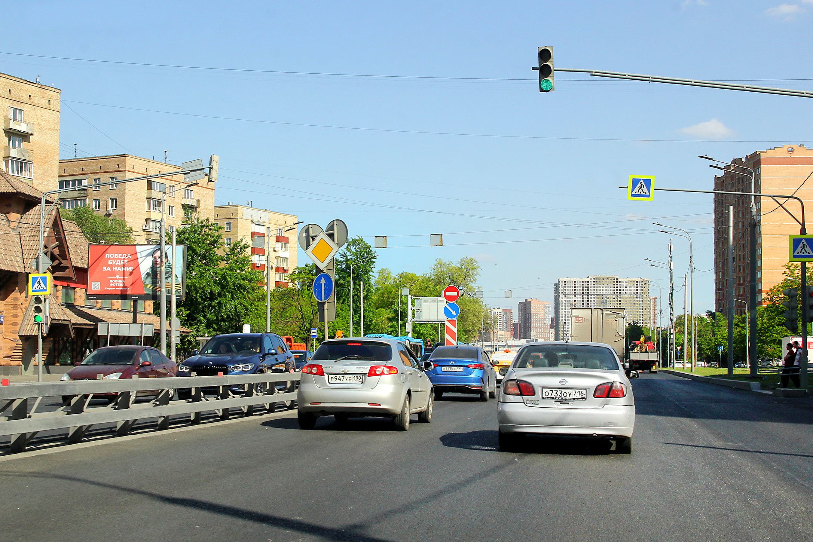 Москва. Нижегородская ул.  47, X с Четырехдомным пер-ком (светофор), сторона Б