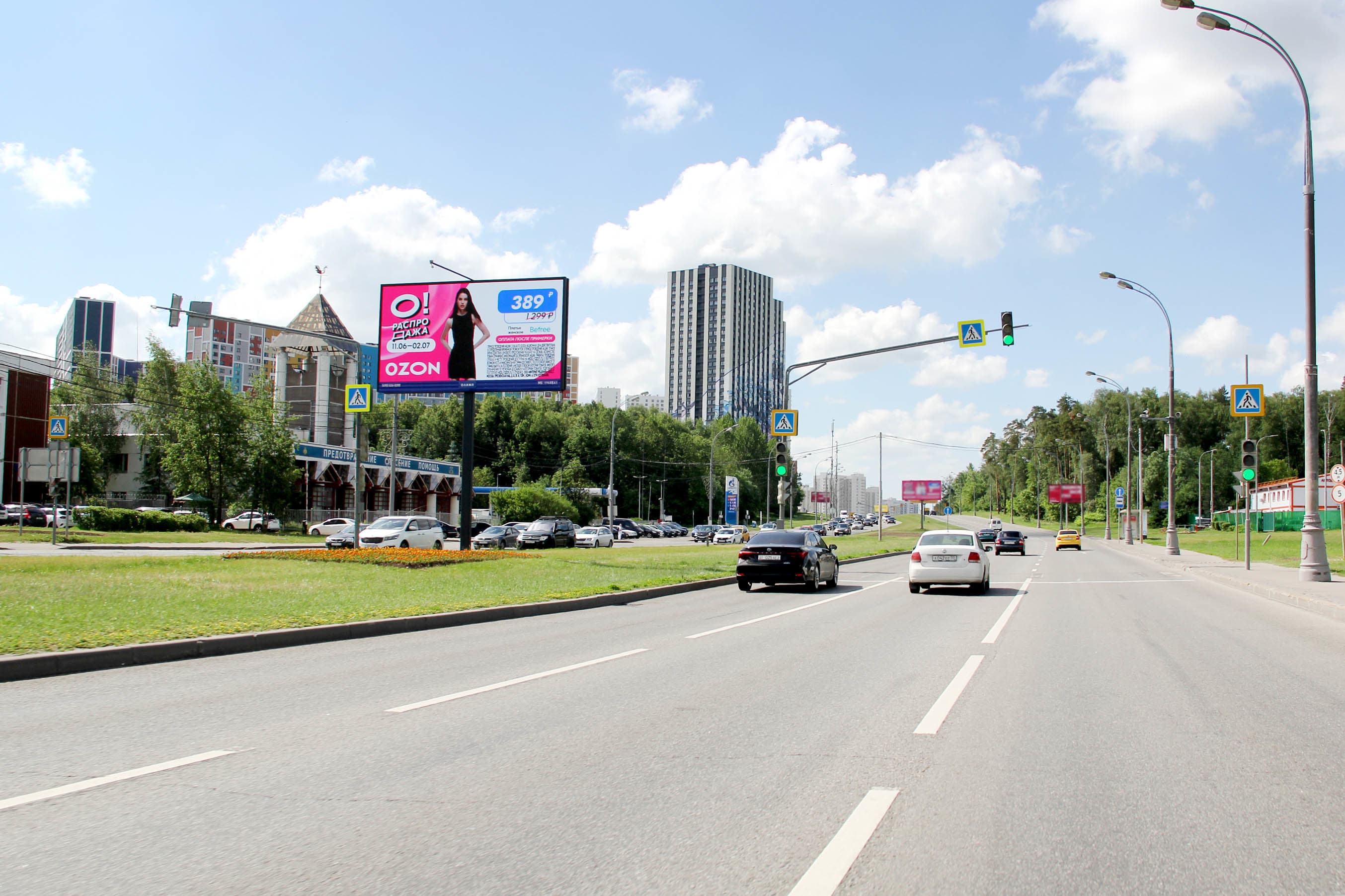 Москва. Поляны ул.   3А, ЦРП (Digital),  (светофор), сторона А1