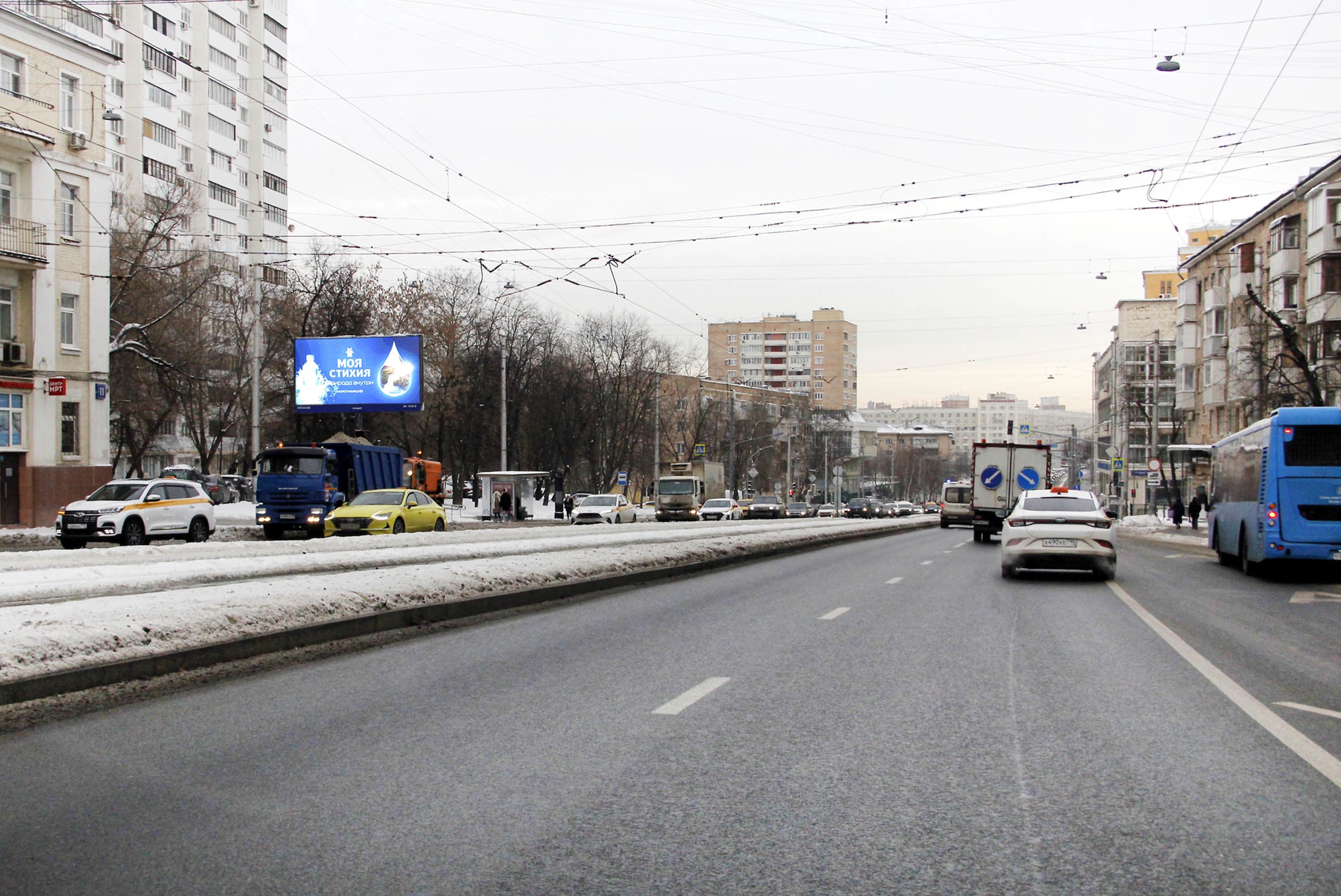 Москва. Стромынка ул.  13, 120 м после Х с ул. Короленко, (светофор), сторона Б1