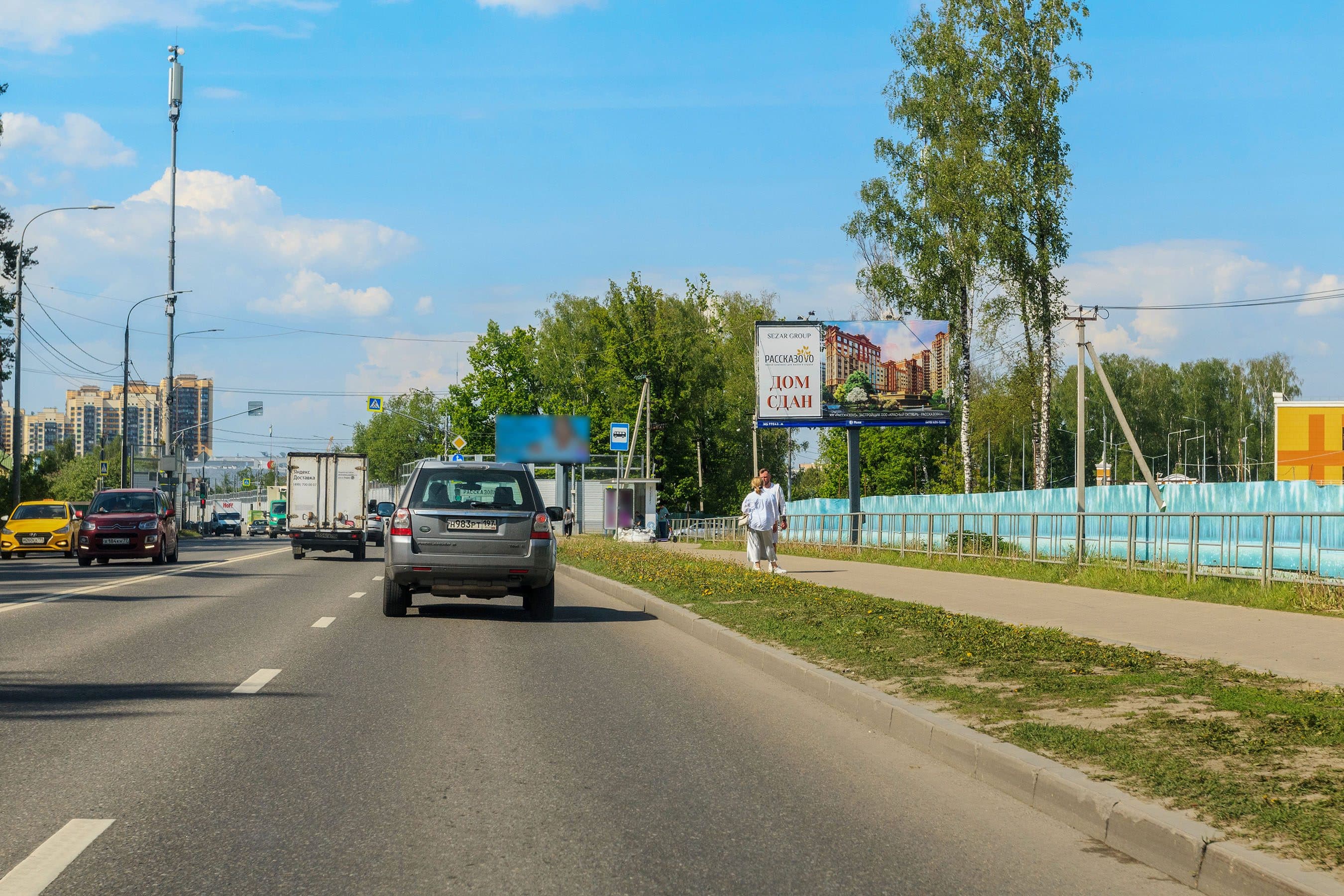Москва. ТиНАО, Проектируемый проезд № 389, 800 м до Х с Боровским шоссе, сторона А