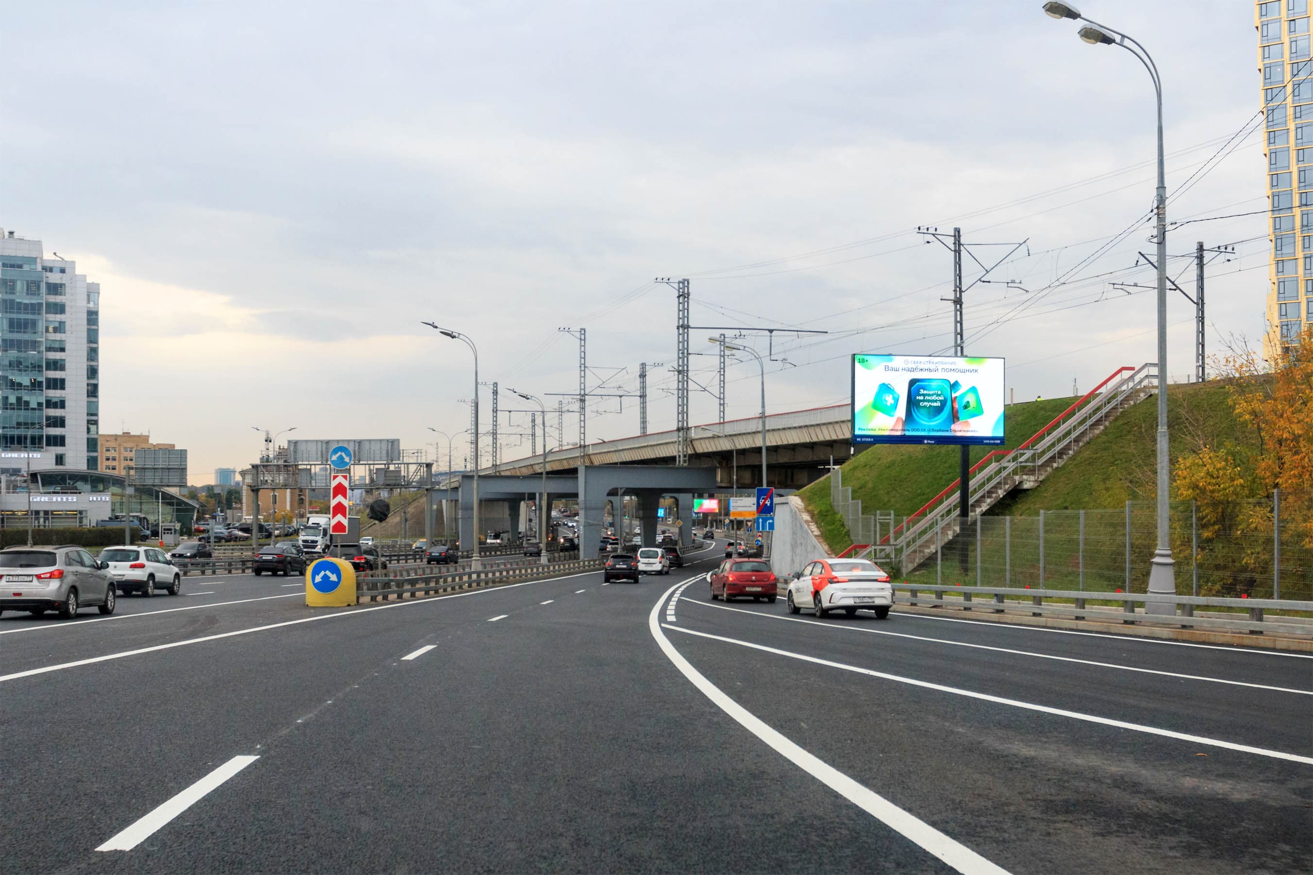 Москва. ТТК, внешняя, съезд с проспекта Генерала Дорохова, сторона А1