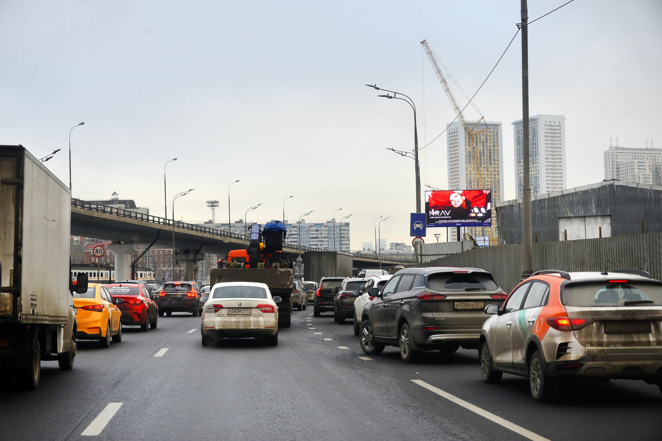 Москва. ТТК, внутренняя, 100 м после съезда со Звенигородского шоссе, сторона А1