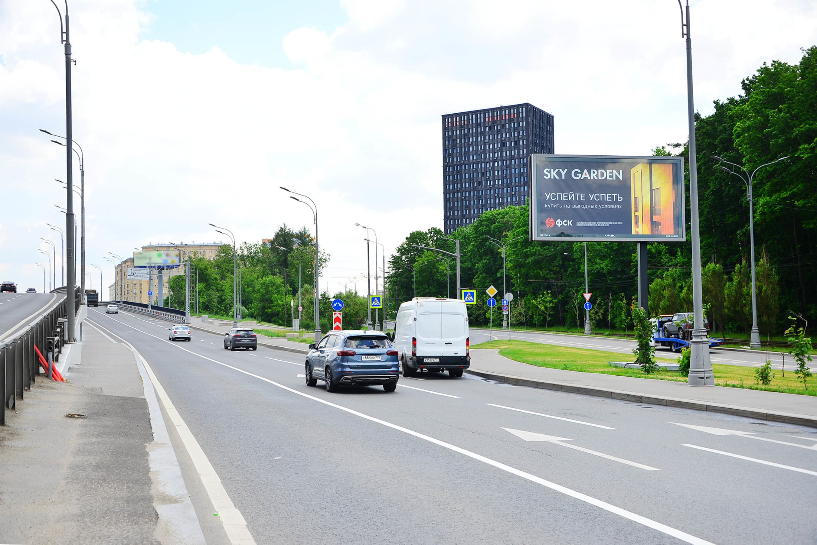 Москва. Волоколамское ш., после х с ул. Пехотная (скроллер), сторона А3