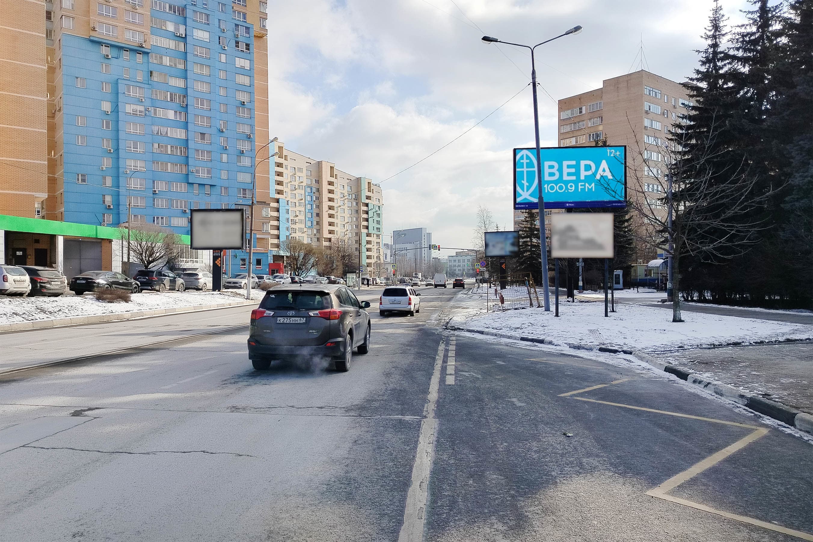 Реклама 3x6 по адресу Комарова ул.  7 рядом с пожарной частью