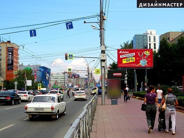 Новосибирск. Красный пр., 96, Кропоткина ул., с/маркет "Холидей Классик", сторона А1