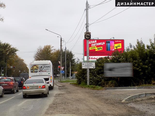 Новосибирск. Петухова ул., Советское ш., у Винаповского моста, №1, сторона А