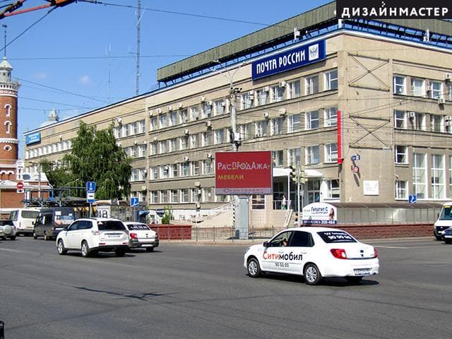 Реклама 2.7x3.7 по адресу Герцена ул., Интернациональная ул., 41, - ТЦ Омский