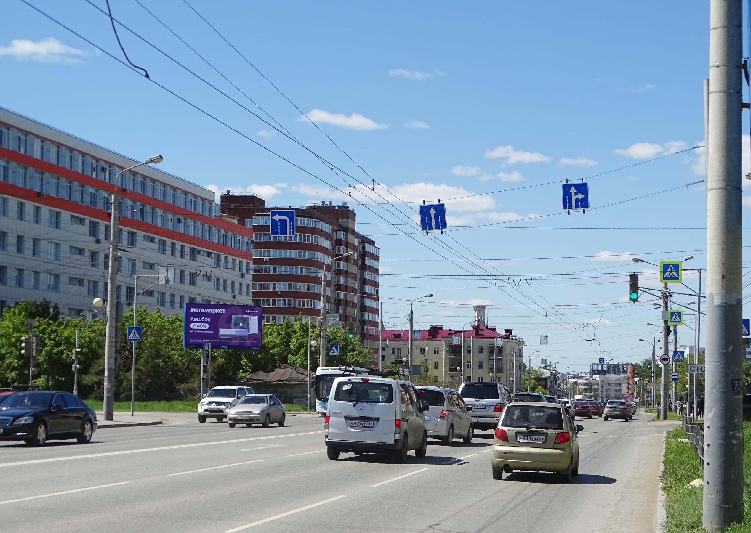 Реклама 3x6 по адресу 10 лет Октября ул. / Куйбышева ул. ("Янтарный дом") (Digital)