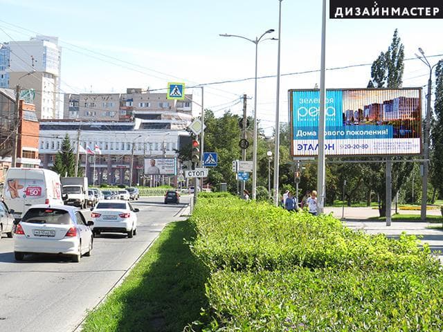 Омск. Думская ул., Пушкина ул., 8 (напротив), сторона А1