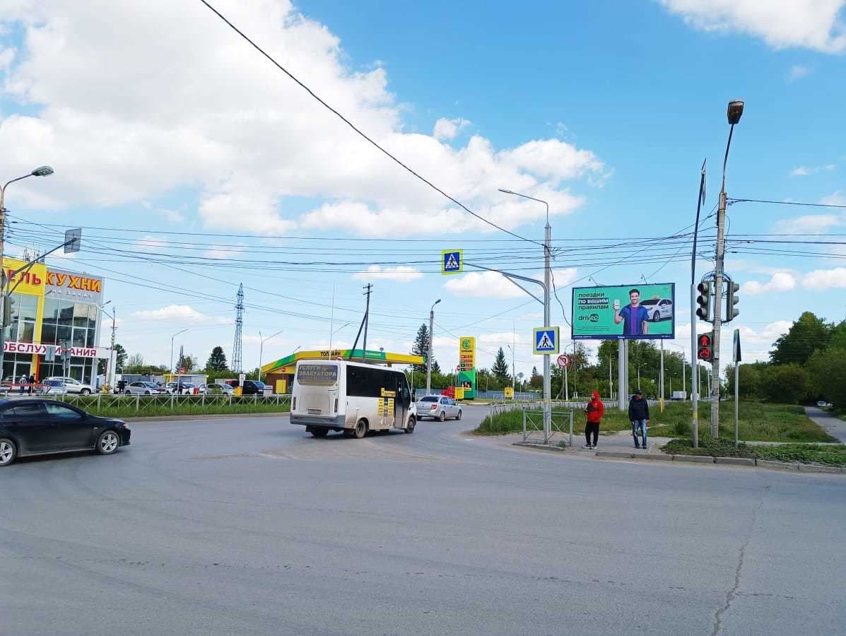 Реклама 3x6 по адресу Химиков ул. / пр. Менделеева (АЗС "Топлайн")