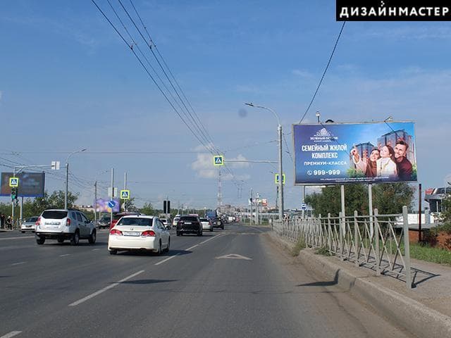 Омск. Лукашевича ул. ост. Заречная, съезд к Арена-Омск, сторона А