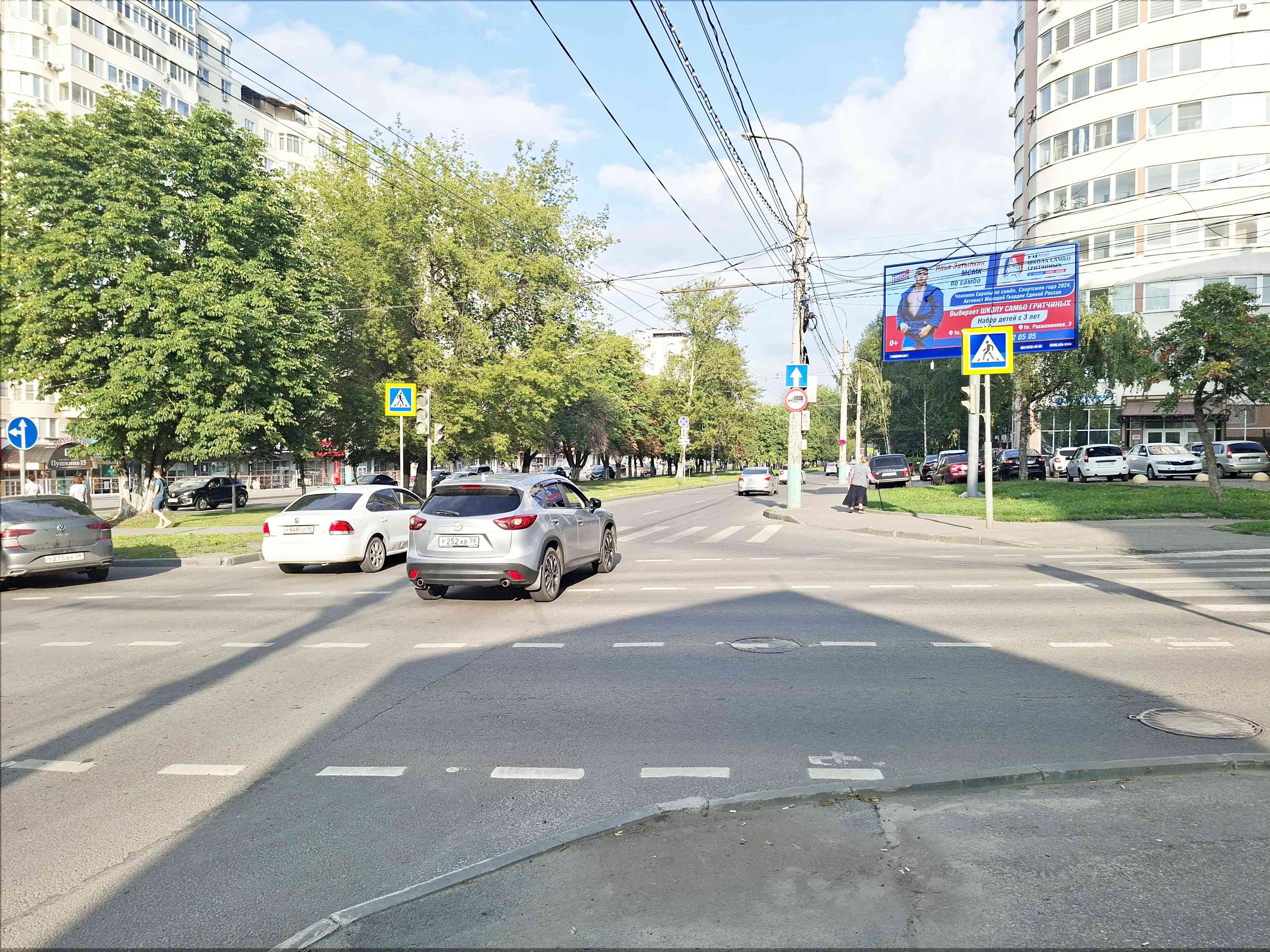 Пенза. Пушкина ул.  30, Х с ул. Ставского, (светофор), сторона А1