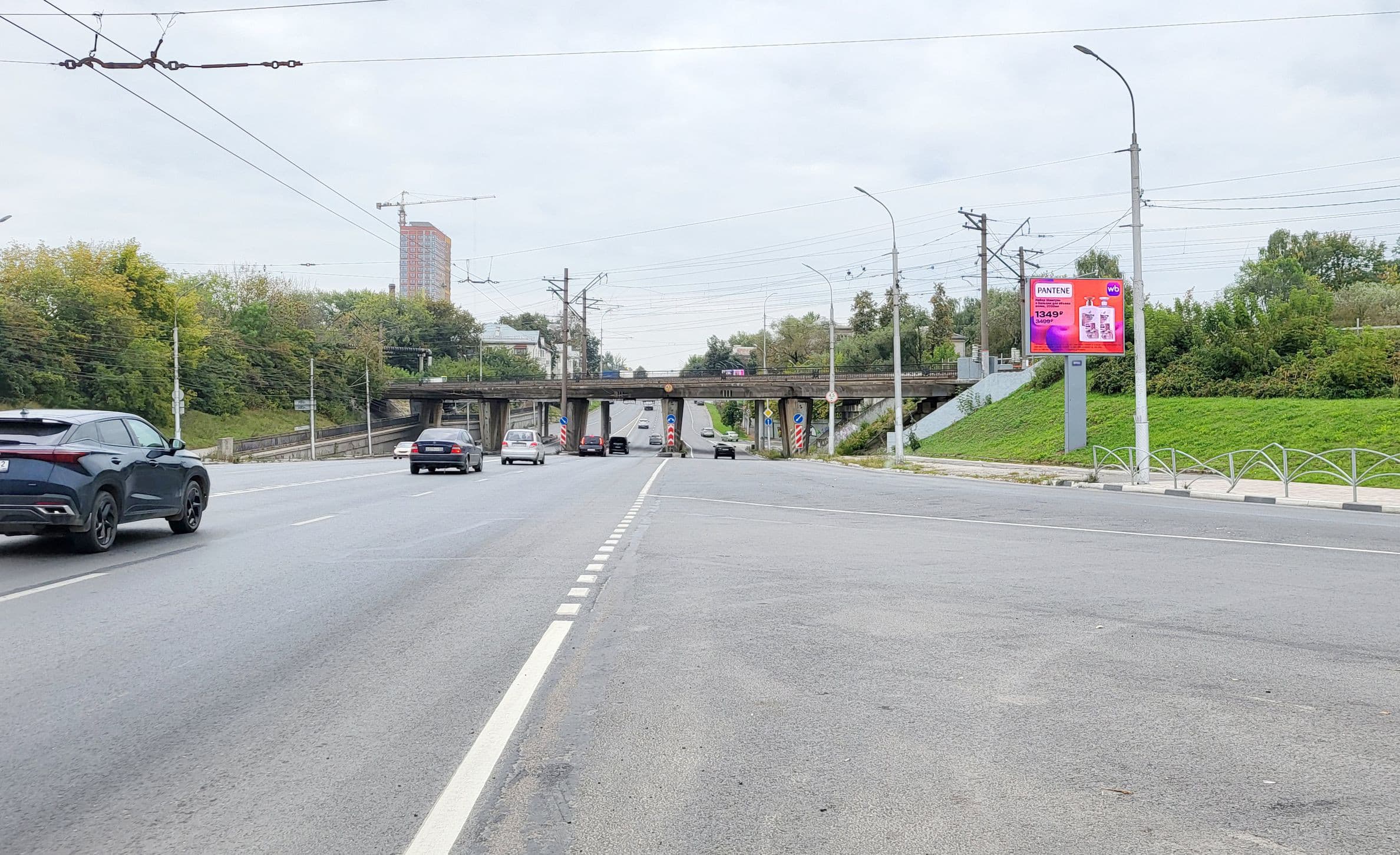 Рязань. Циолковского ул.  25 напротив, Х с ул. Горького, (светофор), сторона А1