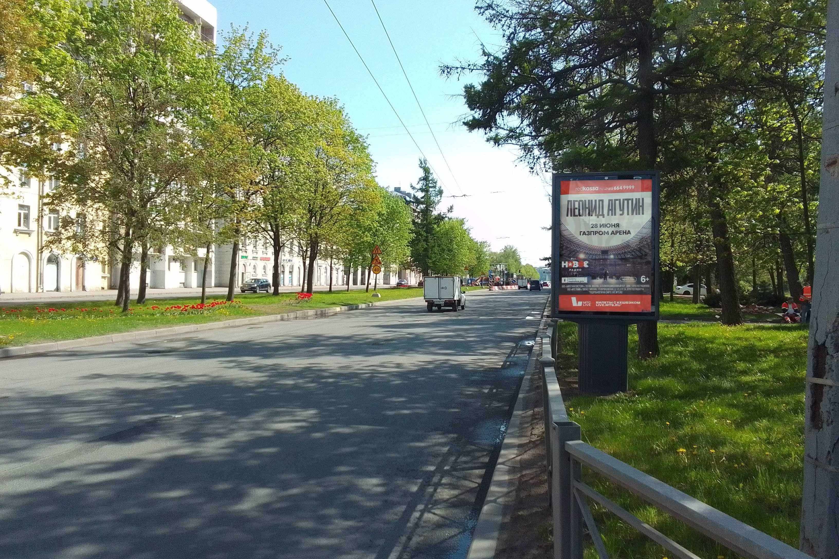 Санкт-Петербург. Наличная ул.  15 напротив, (светофор, Экспофорум), сторона А