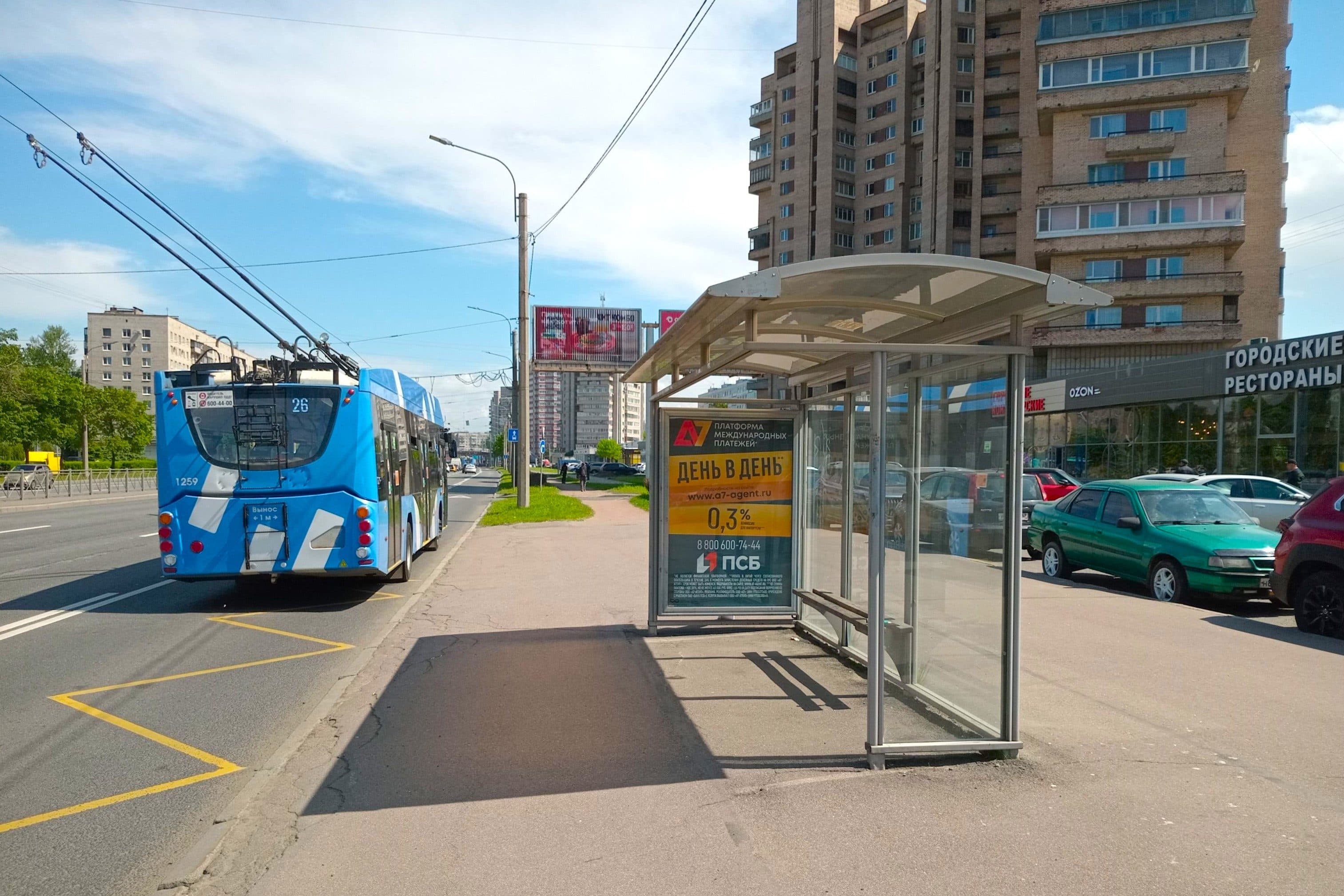 Санкт-Петербург. Славы проспект   7к1 - ост. "Белградская улица", поз. 2, сторона А