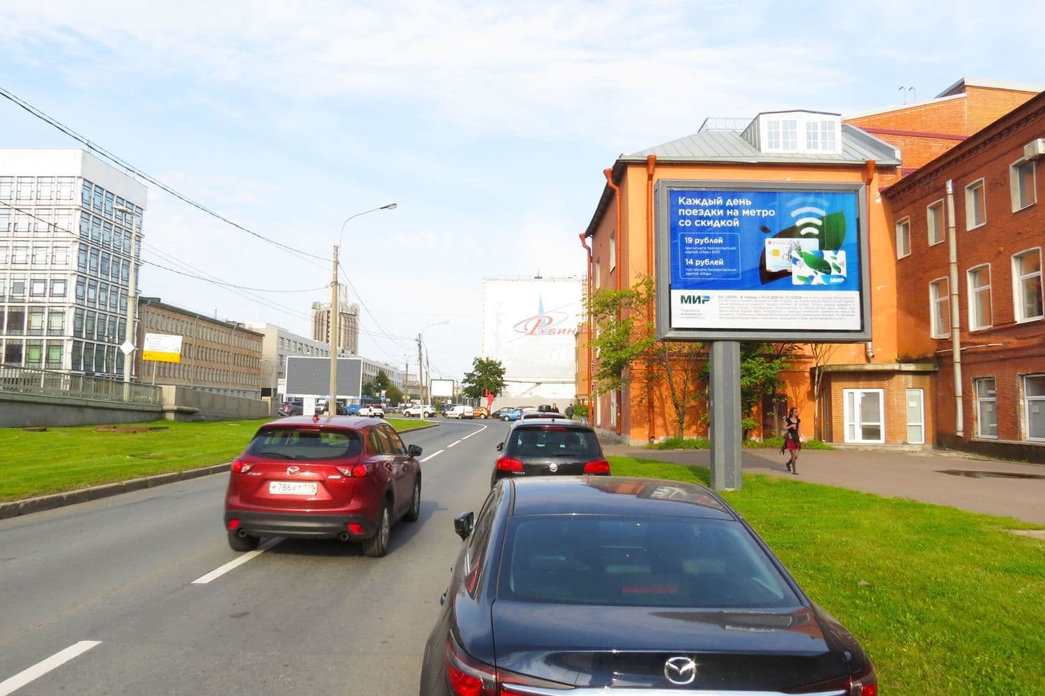 Реклама 2.7x3.7 по адресу Кантемировская ул. 3 / Кантемировский мост