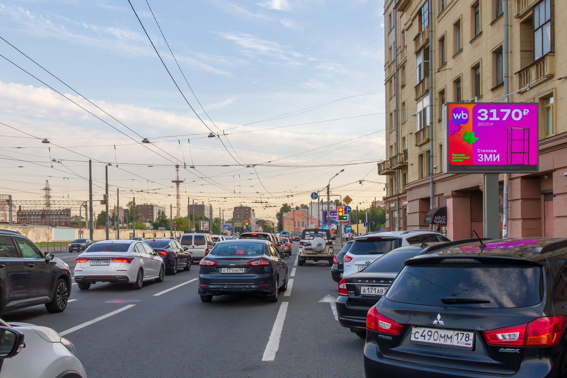 Реклама 2.7x3.7 по адресу Лесной пр. 32 / ст.м. "Выборгская" (в центр) DIGITAL