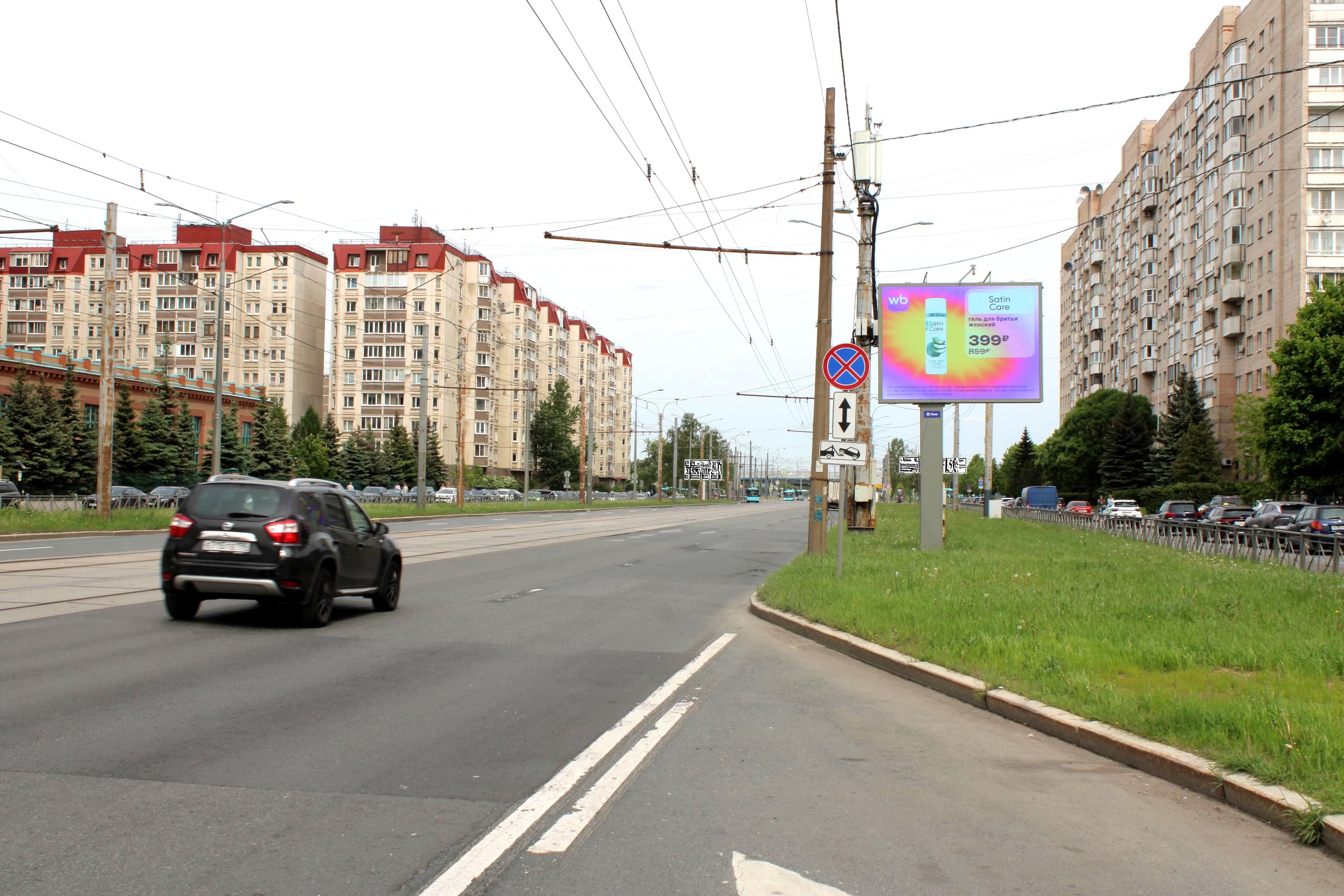 Санкт-Петербург. Наличная ул.  44к1 напротив, Х с пер. Каховского, сторона А1