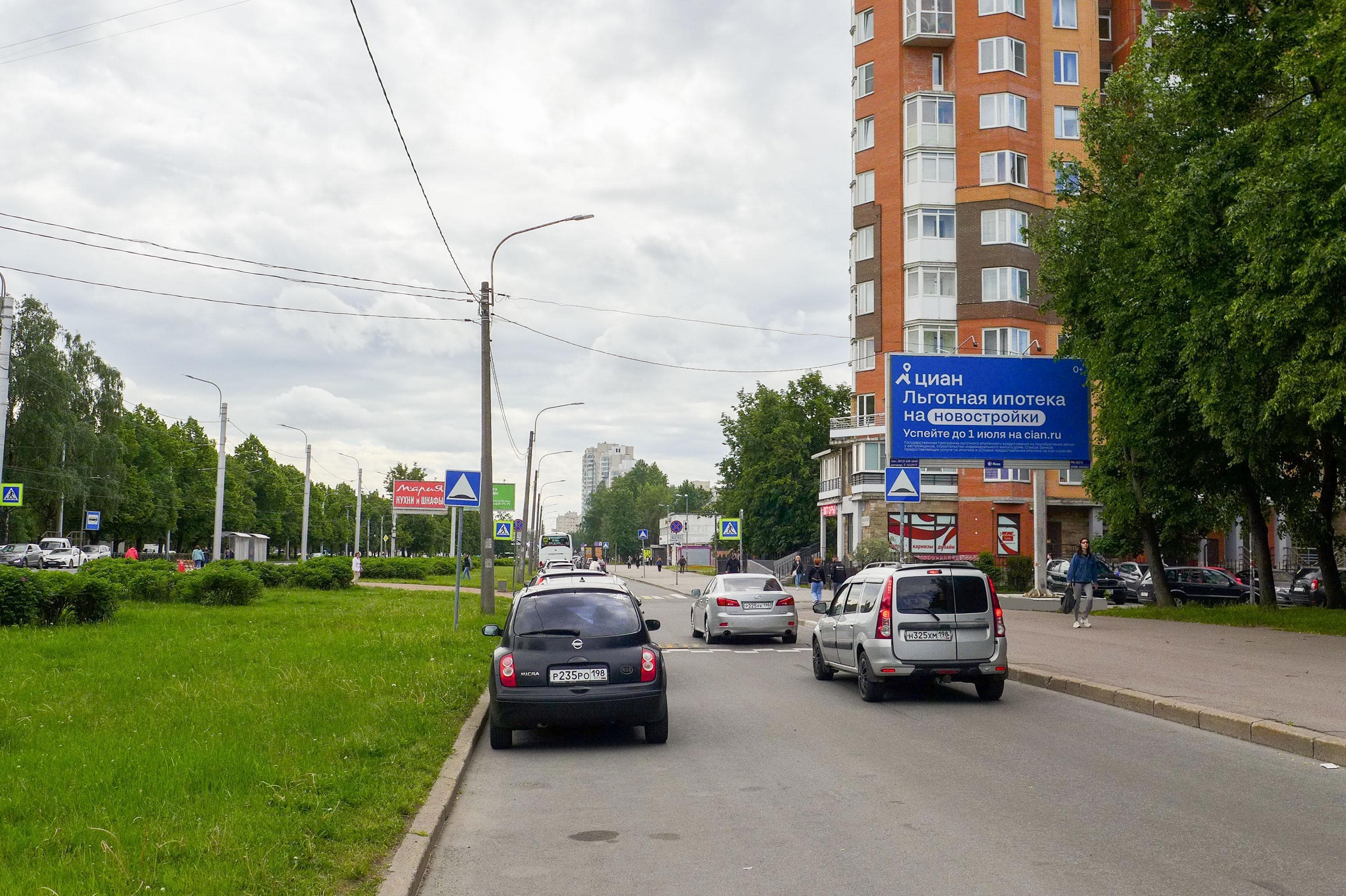 Санкт-Петербург. Гражданский пр., 90, к. 2 (обзор ограничен), сторона А