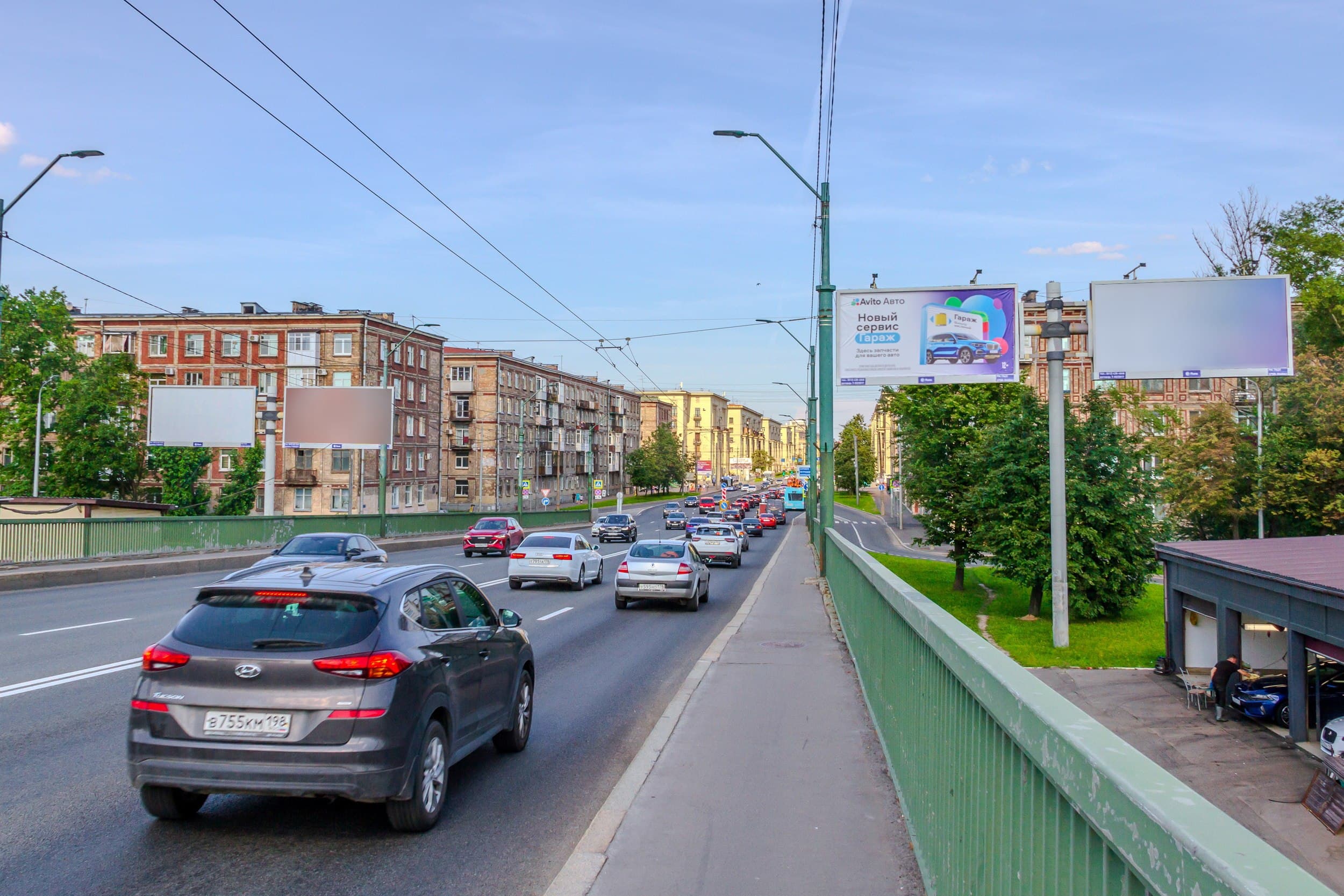Санкт-Петербург. Ивановская ул.  36, левый, съезд с виадука, сторона А1