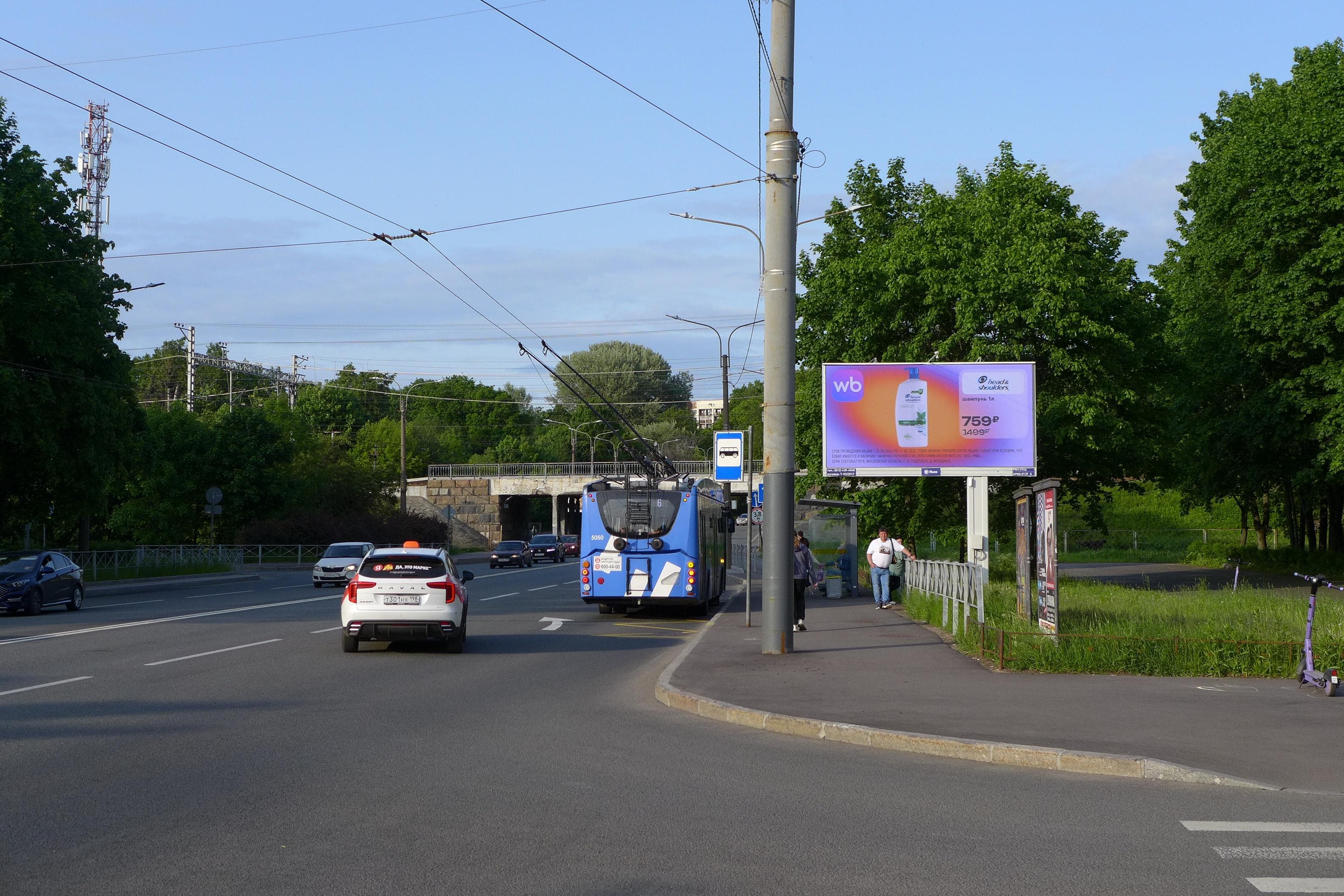 Санкт-Петербург. Ланское шоссе  71, Х с ул. Студенческая, (светофор), сторона А1