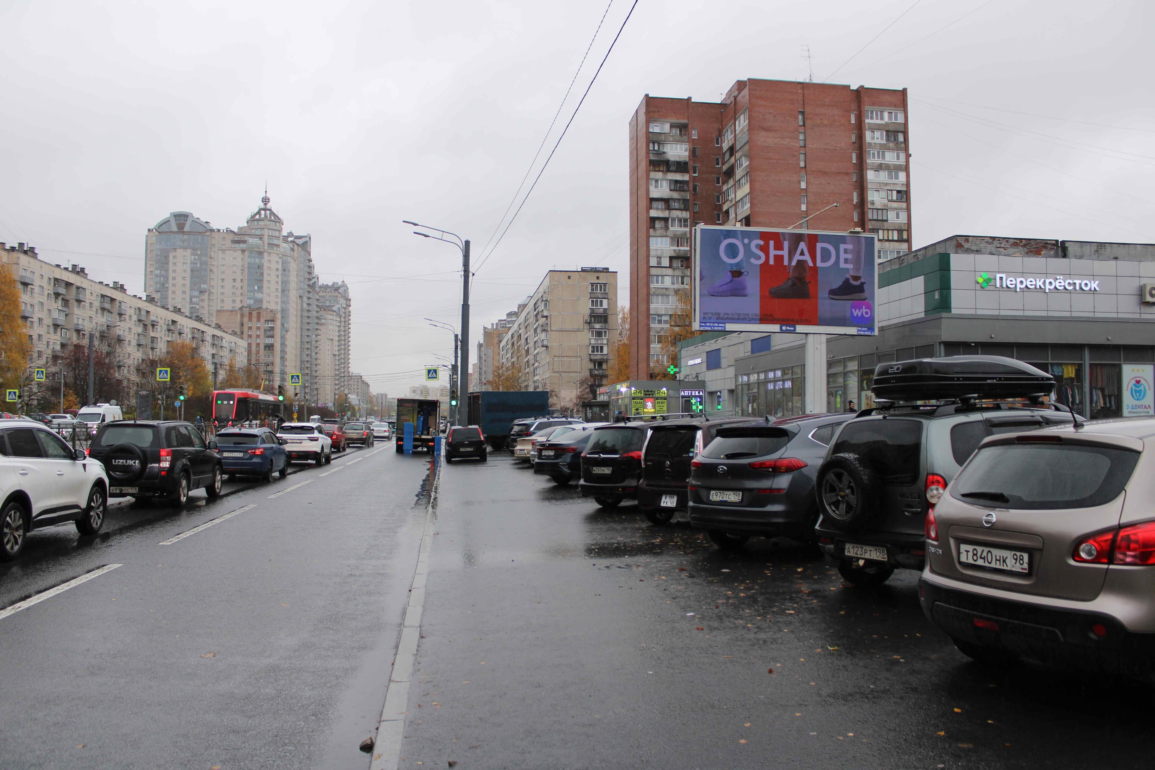 Санкт-Петербург. Луначарского проспект  60, (светофор), сторона А1