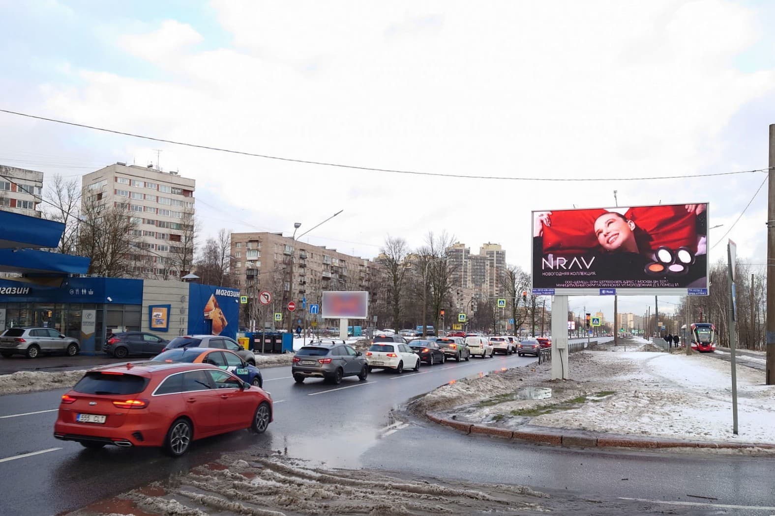 Санкт-Петербург. Руставели ул. 59 / АЗС "Кириши" (из центра), сторона А1