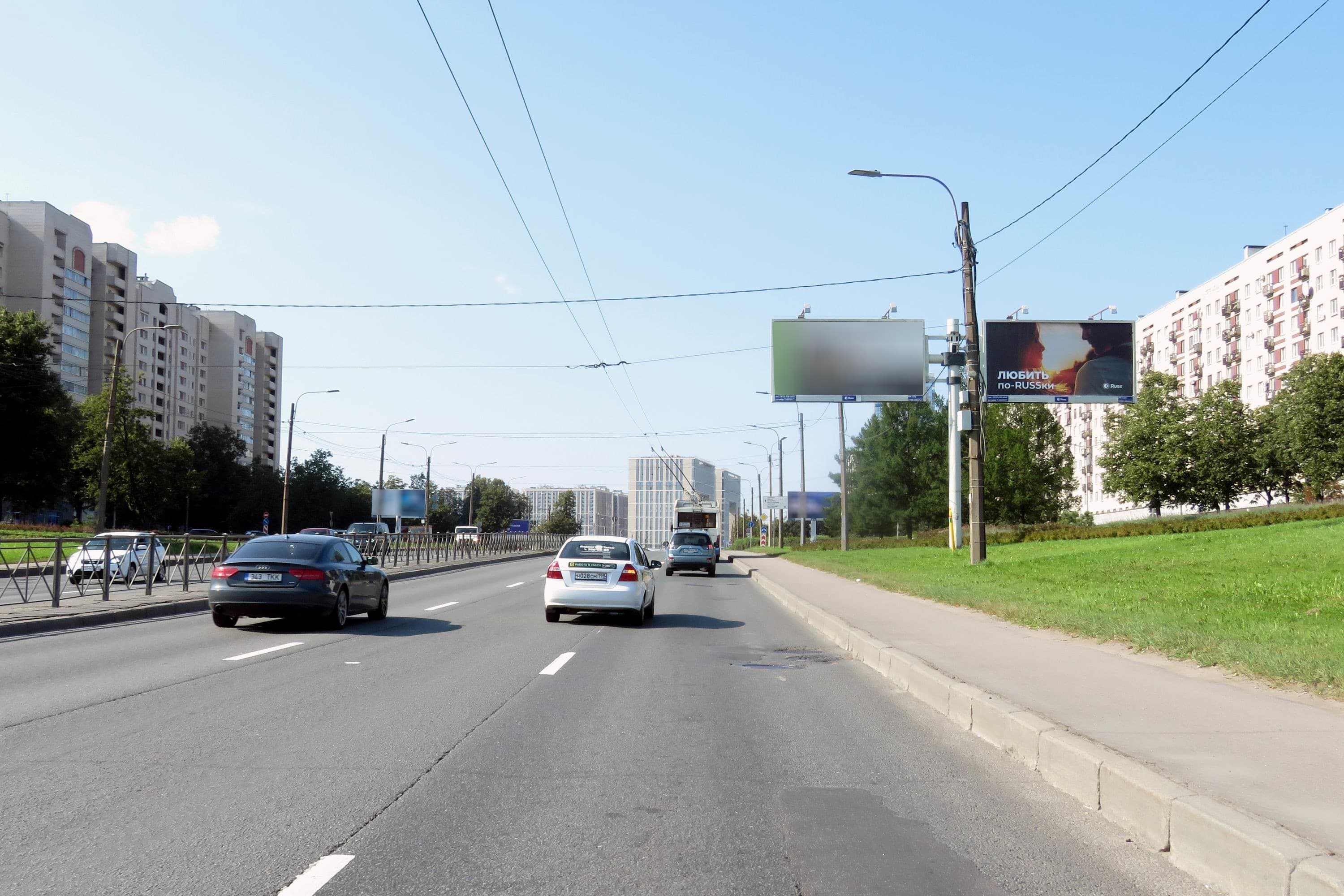 Санкт-Петербург. Типанова пр. у ж/д виадука, правый, сторона А2