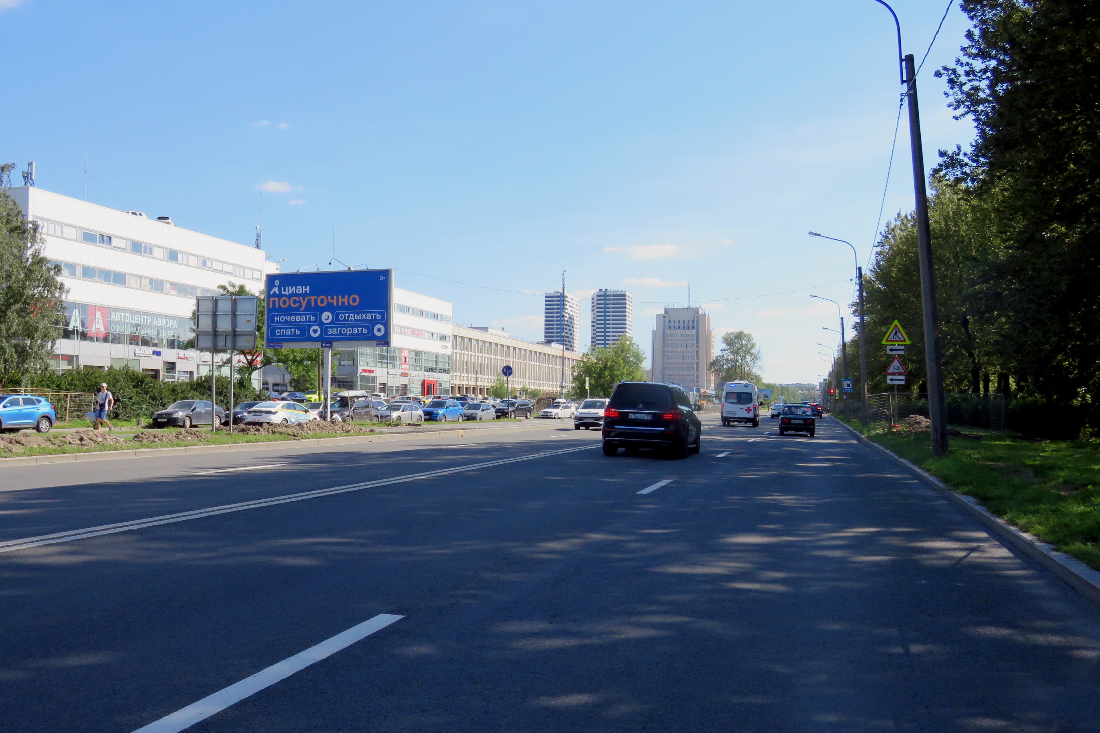 Санкт-Петербург. Юрия Гагарина пр. 32 к.5 / АЗС "BP" (из центра), сторона Б