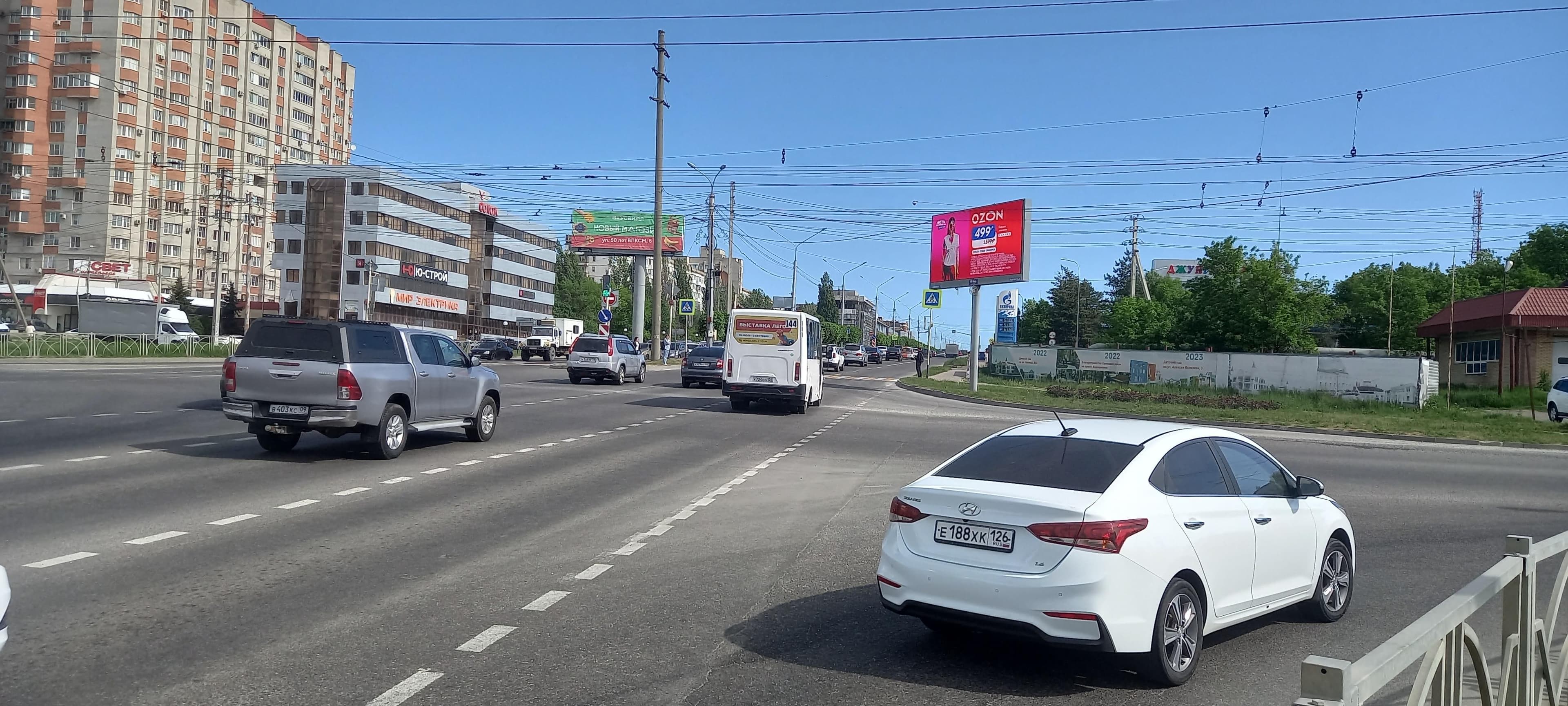 Реклама 3x6 по адресу улица Доваторцев, 64 А – улица 45 Параллель (Digital)