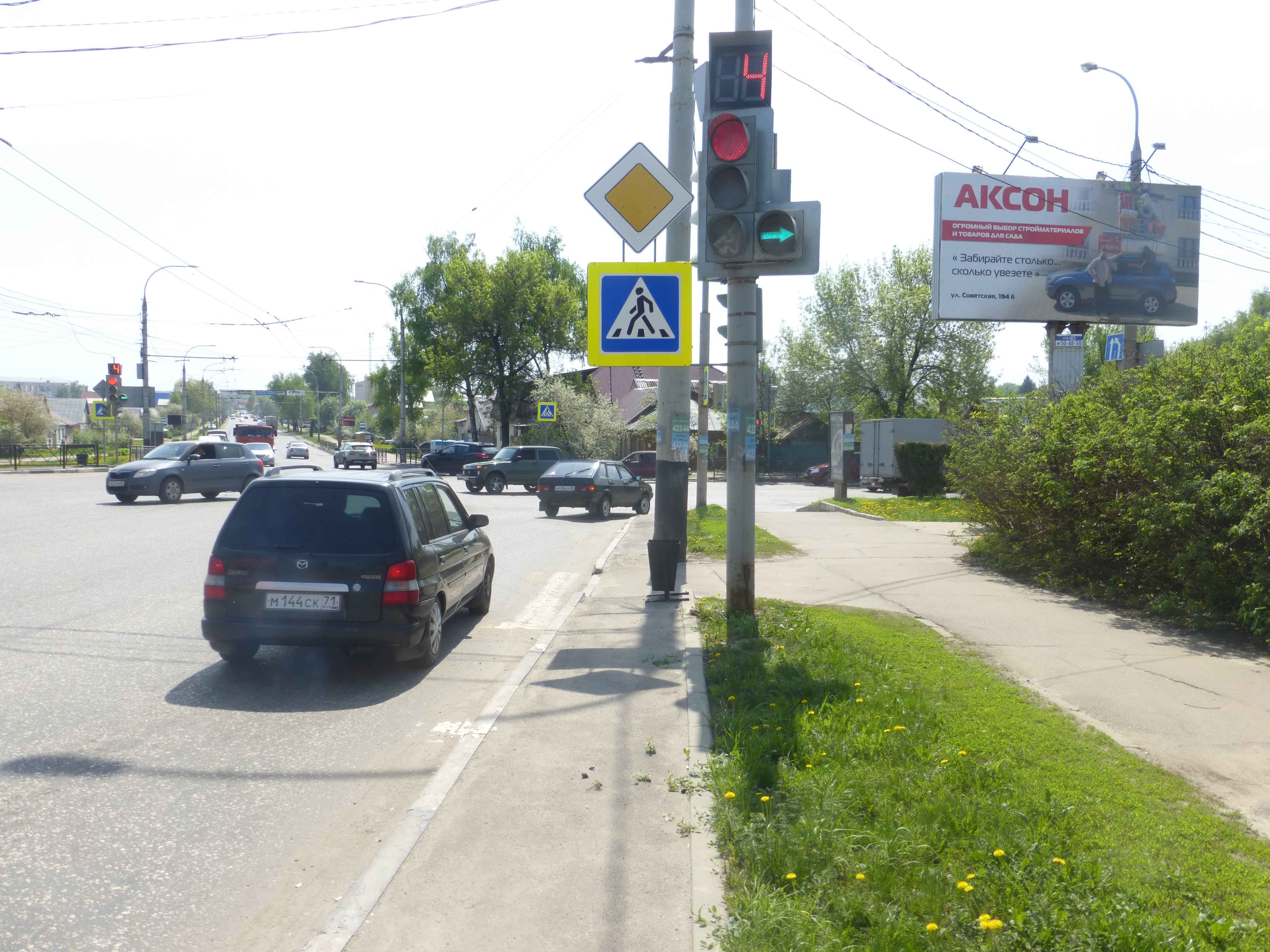 Тамбов. Авиационная ул.   6, Х с ул. Киквидзе, (светофор), сторона А