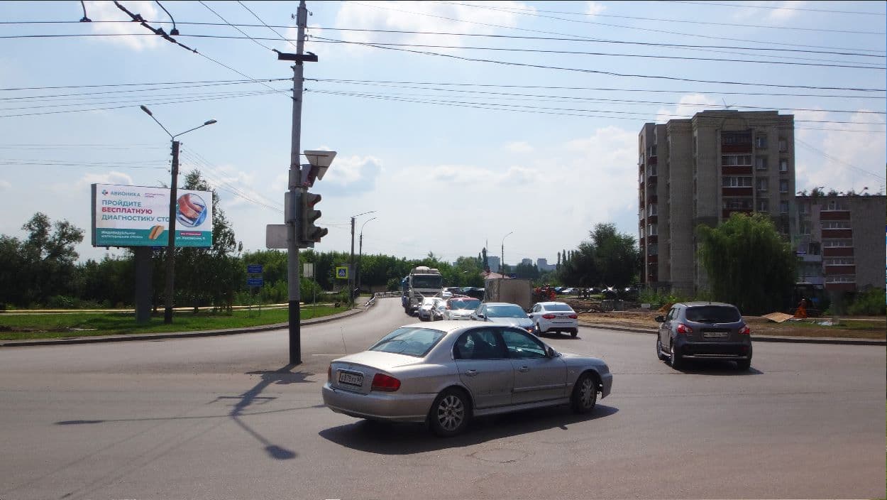 Тамбов. Рассказовское шоссе, до Х с ул. Московская, (светофор), сторона А