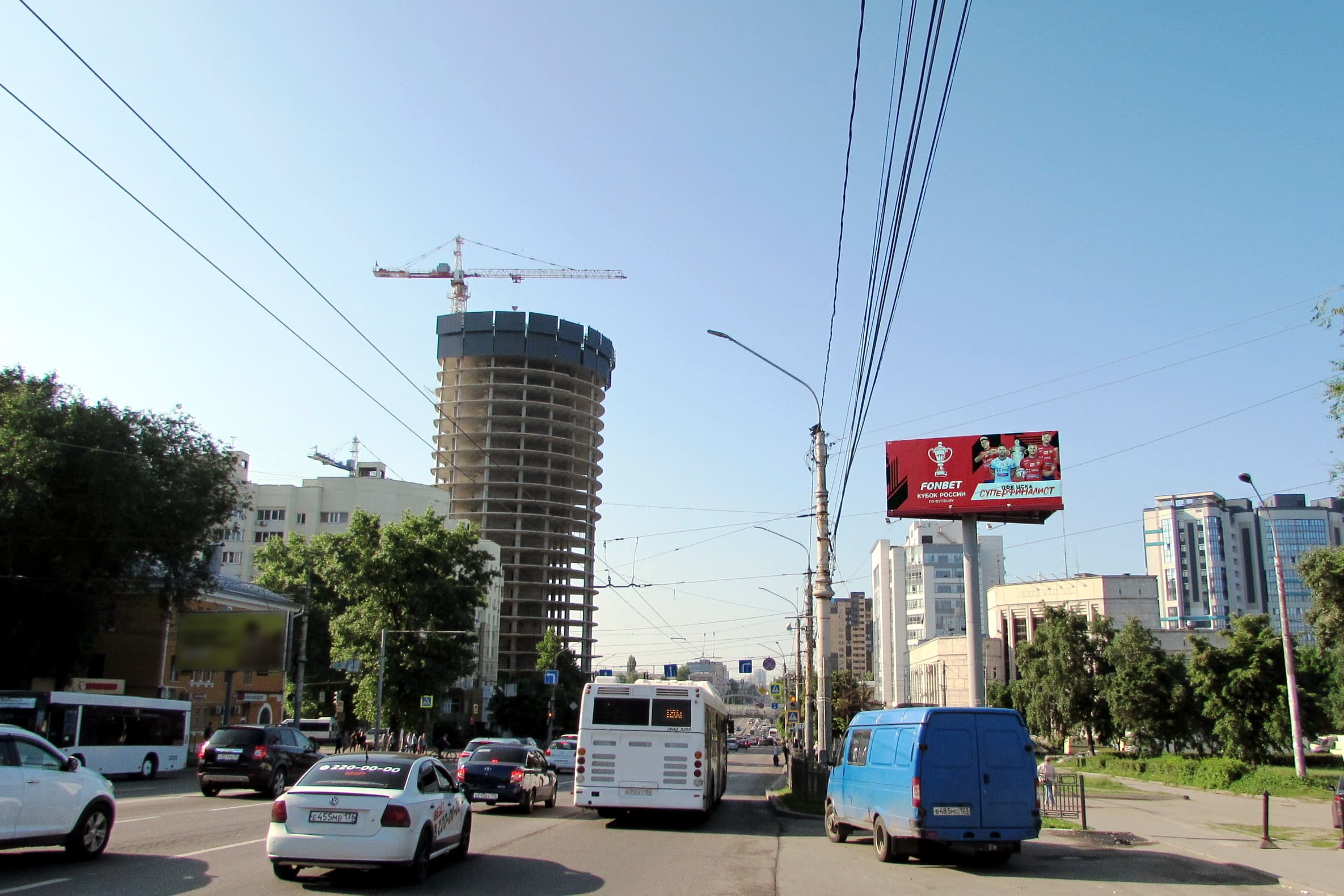 Реклама big по адресу Московский пр.,пер.  с ул.,45 Стрелковой Дивизии  (УНИПОЛ)